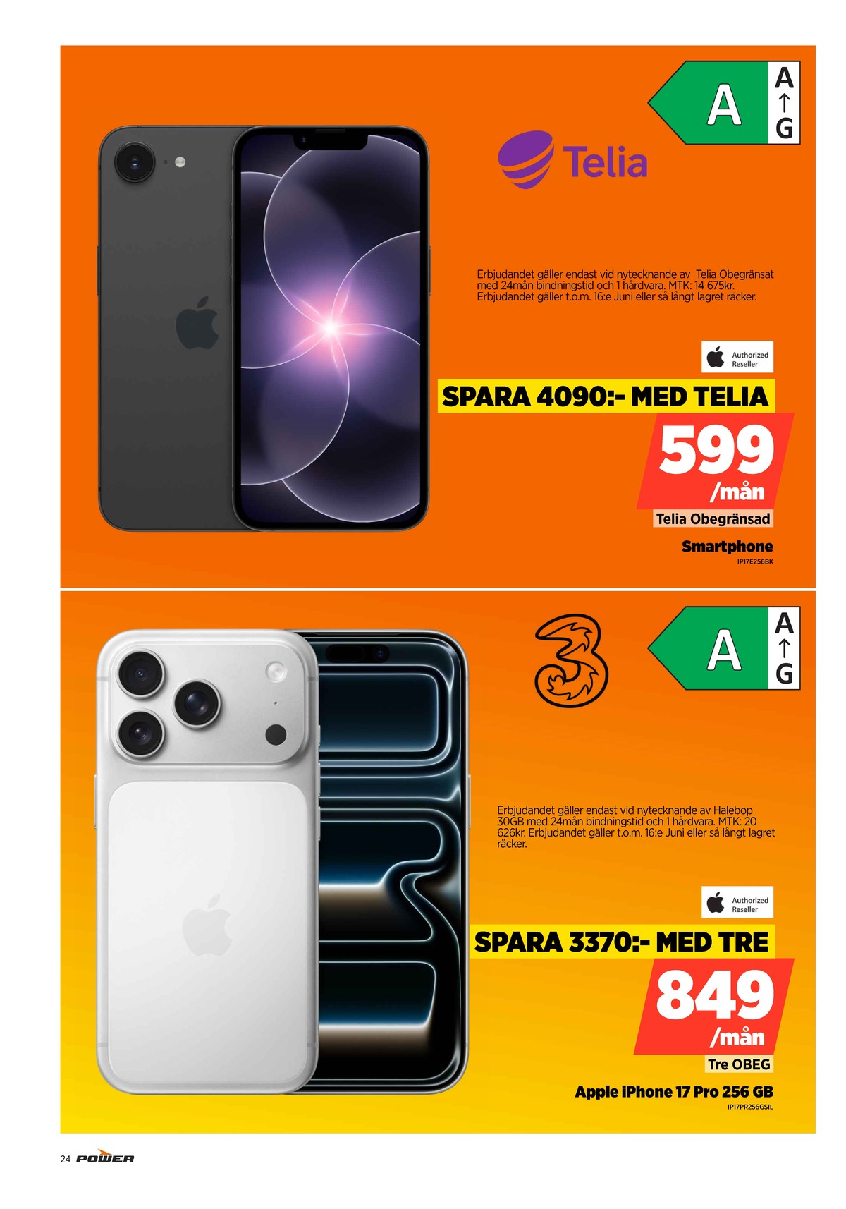 Se Power reklamblad för vecka 24 på Kampanjveckan.se. Se bra erbjudanden på många varor. Läs reklambladet här! Sida 24