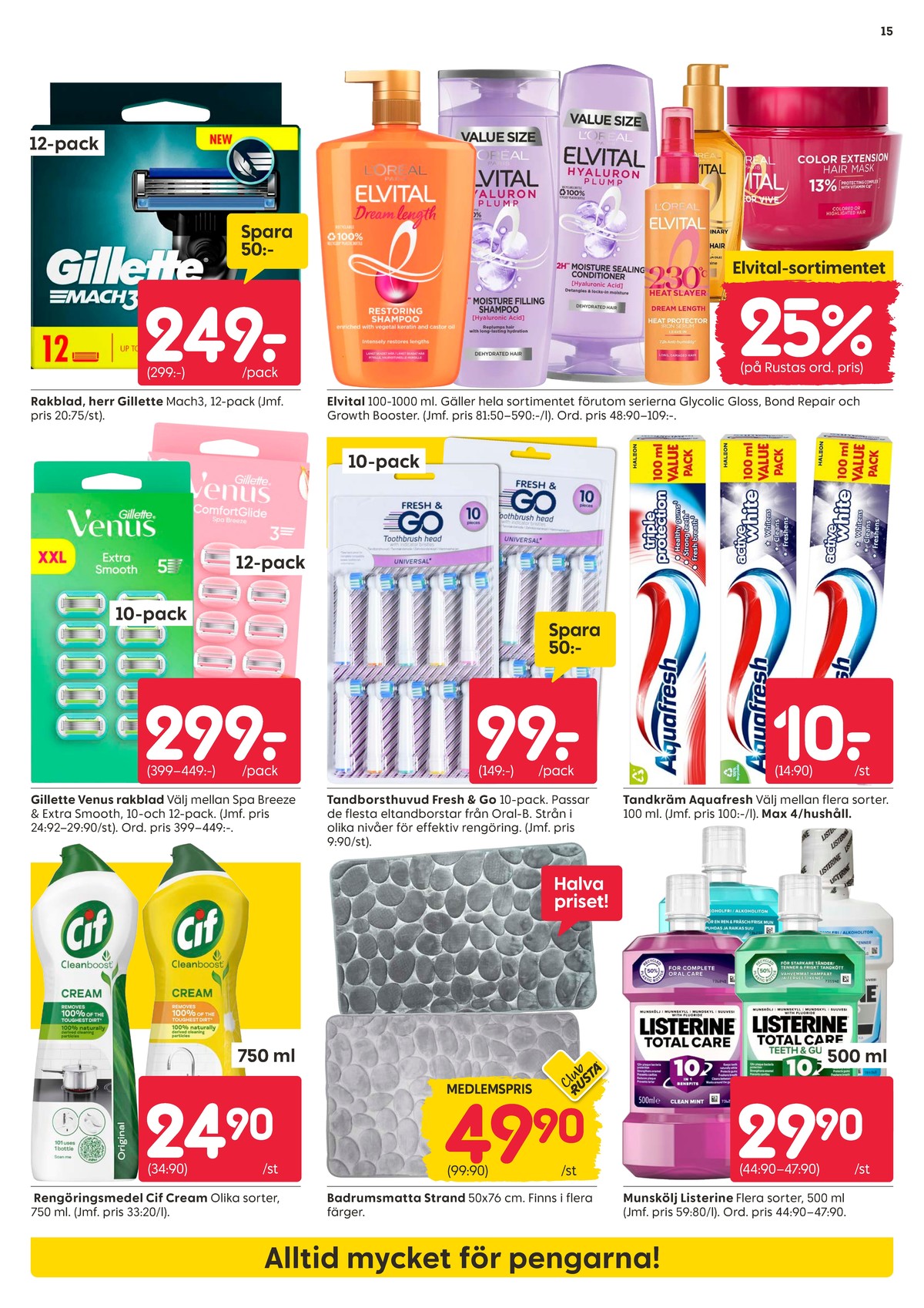 Se Rusta reklamblad för vecka 24 på Kampanjveckan.se. Se bra erbjudanden på många varor. Läs reklambladet här! Sida 15