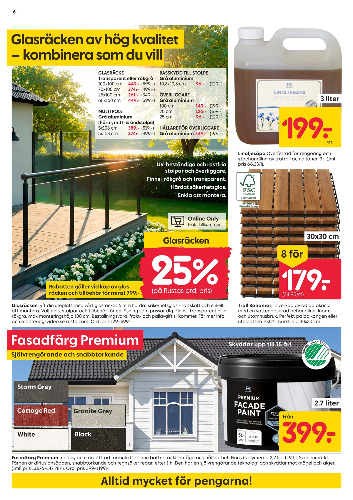 Se Rusta reklamblad för vecka 24 på Kampanjveckan.se. Se bra erbjudanden på många varor. Läs reklambladet här! Sida 6