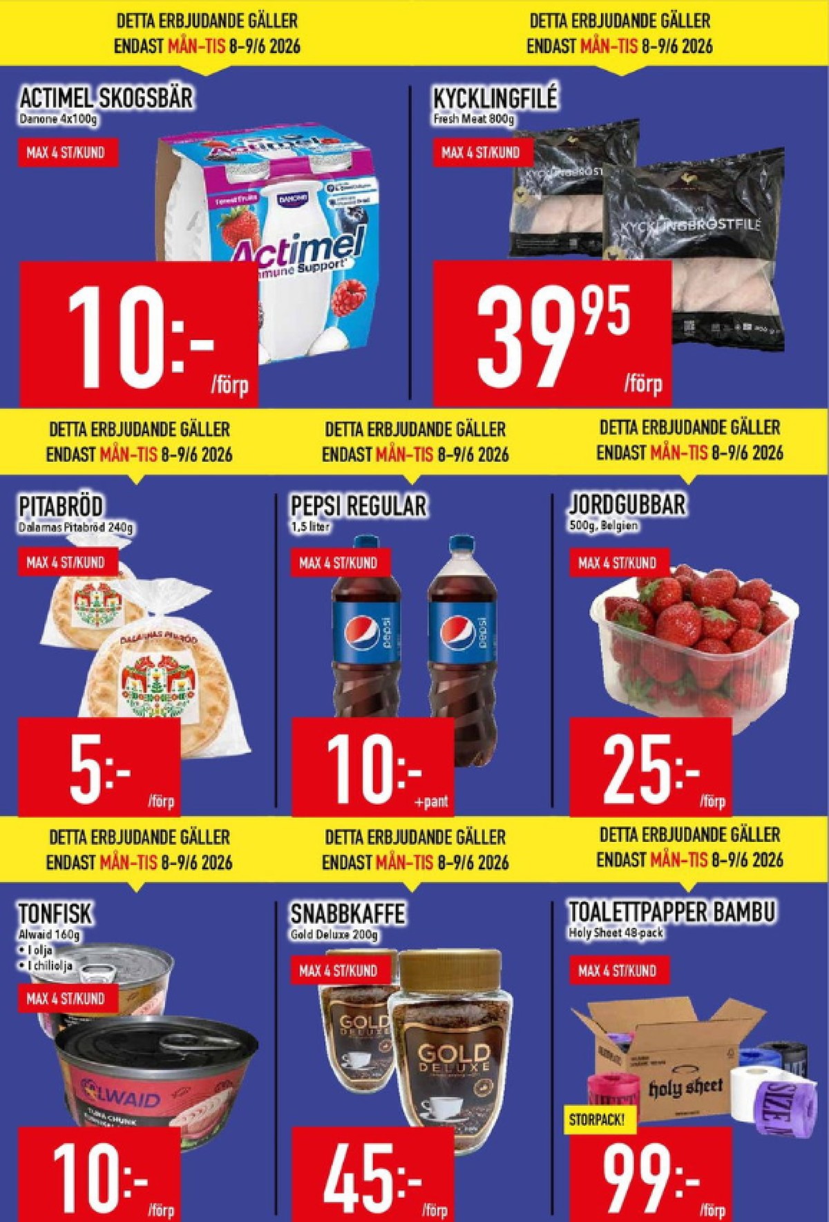 Se MatDax reklamblad för vecka 24 på Kampanjveckan.se. Se bra erbjudanden på många varor, t.ex. kycklingfilé fresh meats eller andra varor. Läs reklambladet här! Sida 2