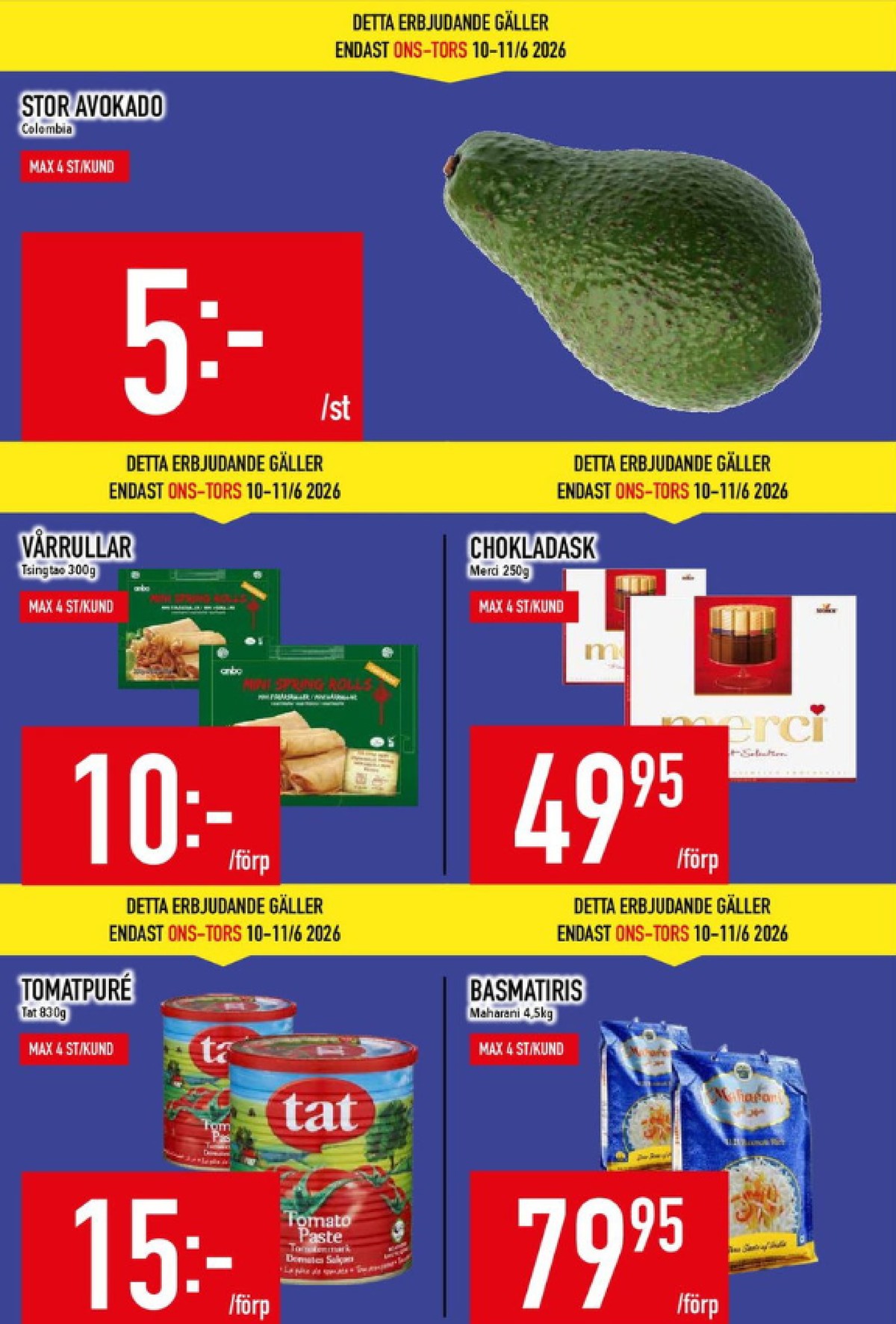 Se MatDax reklamblad för vecka 24 på Kampanjveckan.se. Se bra erbjudanden på många varor, t.ex. avocado okänd eller chokladask finest selection great variety. Läs reklambladet här! Sida 3
