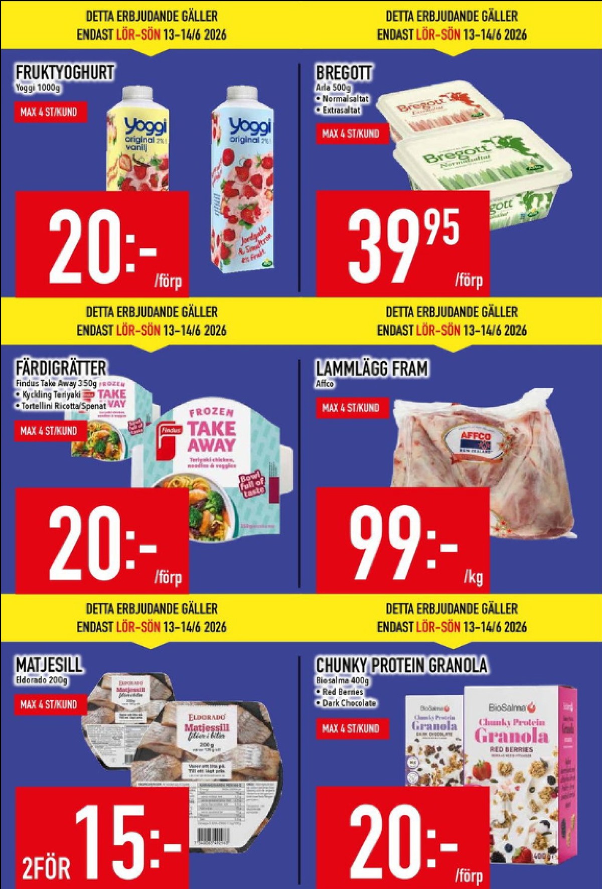 Se MatDax reklamblad för vecka 24 på Kampanjveckan.se. Se bra erbjudanden på många varor, t.ex. yoghurt yoggi eller smörvariant normalsaltat. Läs reklambladet här! Sida 5
