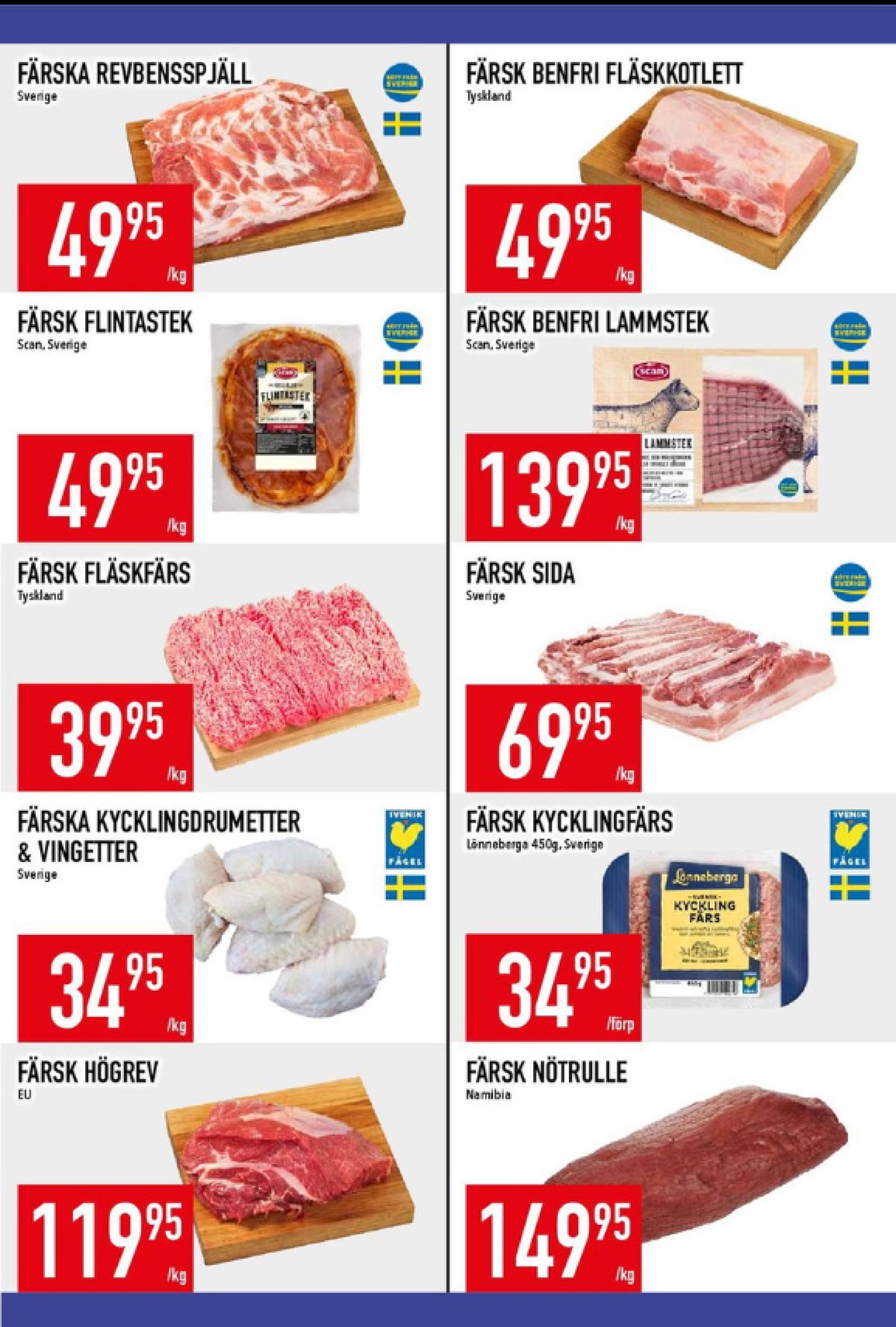 Se MatDax reklamblad för vecka 24 på Kampanjveckan.se. Se bra erbjudanden på många varor, t.ex. högrev okänd eller kyckling drumetter & vingetter okänd. Läs reklambladet här! Sida 10
