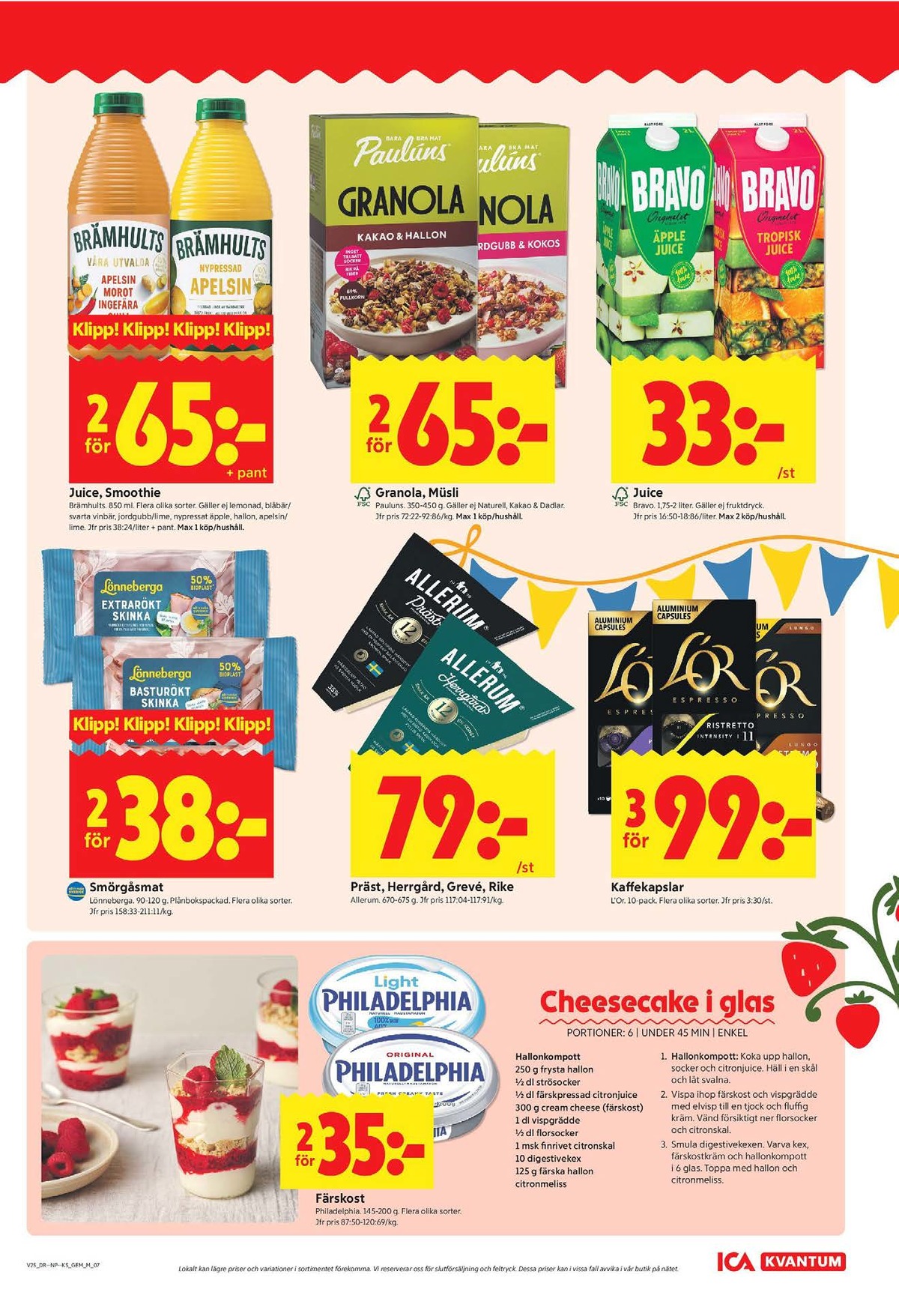 Se ICA Kvantum reklamblad för vecka 25 på Kampanjveckan.se. Se bra erbjudanden på många varor, t.ex. kaffekapslar lungo estremo eller apelsin juice brämhults. Läs reklambladet här! Sida 7
