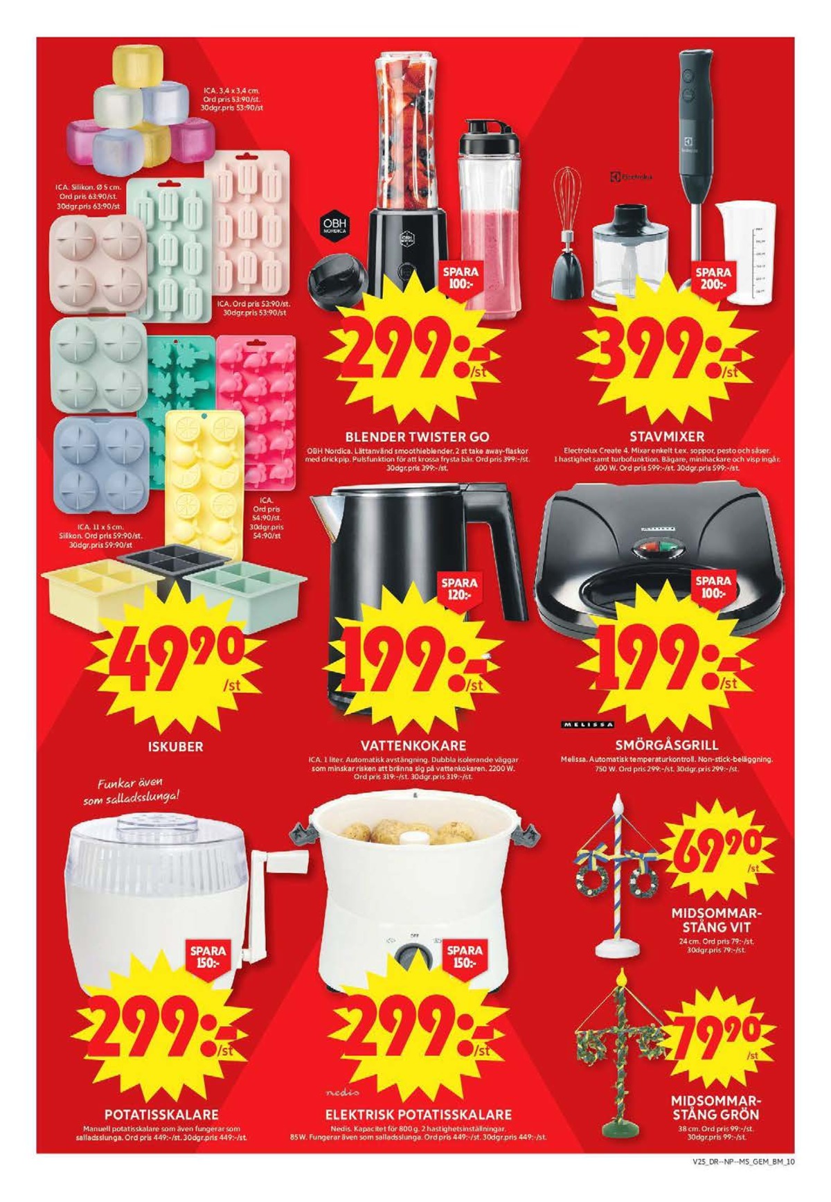 Se ICA Maxi reklamblad för vecka 25 på Kampanjveckan.se. Se bra erbjudanden på många varor, t.ex. potatisskalare okänd eller smörgåsgrill melissa. Läs reklambladet här! Sida 14
