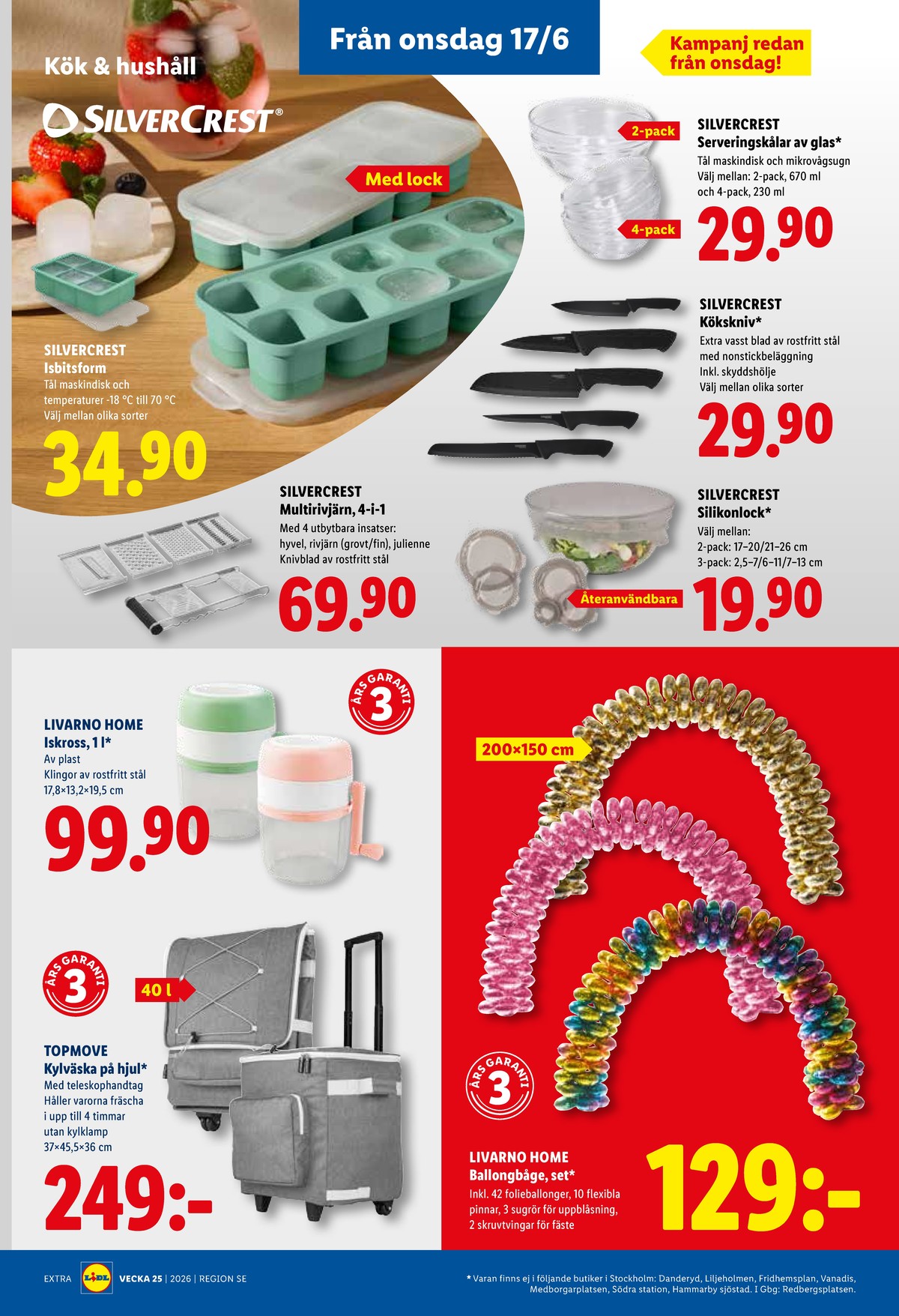 Se Lidl reklamblad för vecka 25 på Kampanjveckan.se. Se bra erbjudanden på många varor, t.ex. iskross livarno eller ballongbåge livarno. Läs reklambladet här! Sida 23
