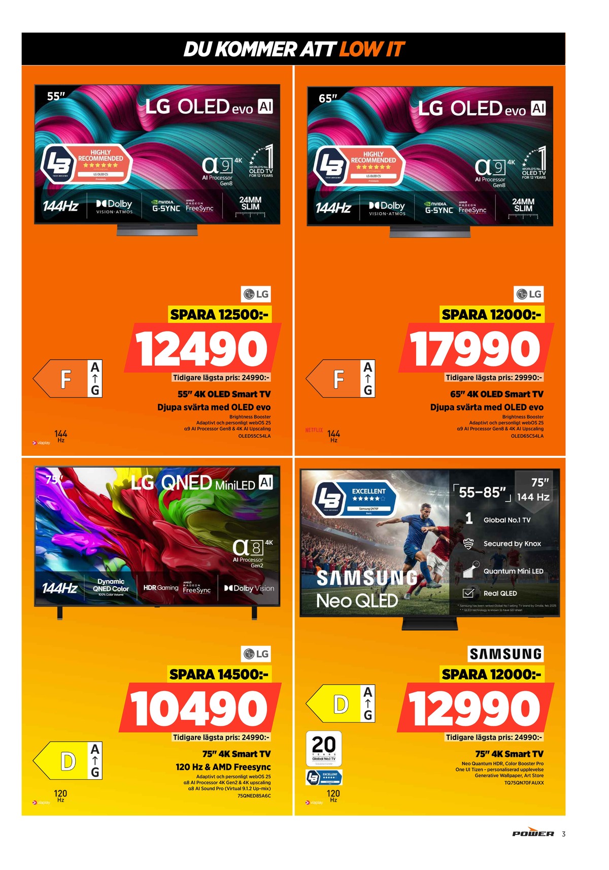 Se Power reklamblad för vecka 25 på Kampanjveckan.se. Se bra erbjudanden på många varor, t.ex. tv lg eller tv lg. Läs reklambladet här! Sida 3
