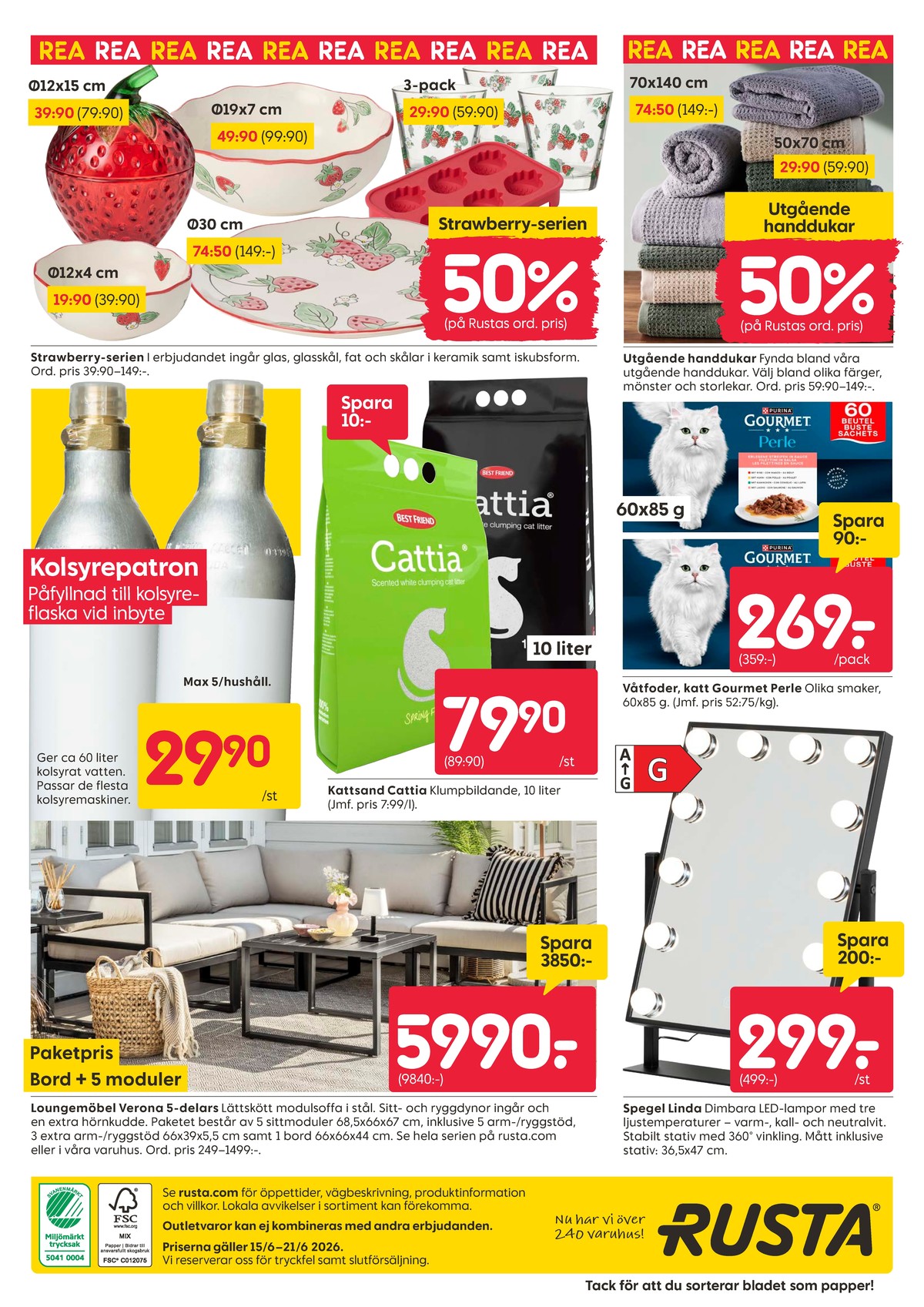 Se Rusta reklamblad för vecka 25 på Kampanjveckan.se. Se bra erbjudanden på många varor, t.ex. skålar okänd eller skålar okänd. Läs reklambladet här! Sida 16
