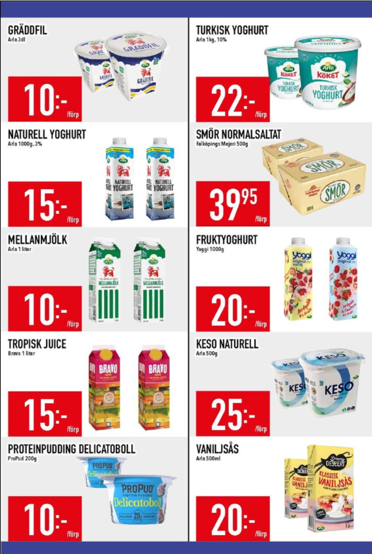 Se MatDax reklamblad för vecka 25 på Kampanjveckan.se. Se bra erbjudanden på många varor, t.ex. pudding propud eller tropisk juice bravo. Läs reklambladet här! Sida 13
