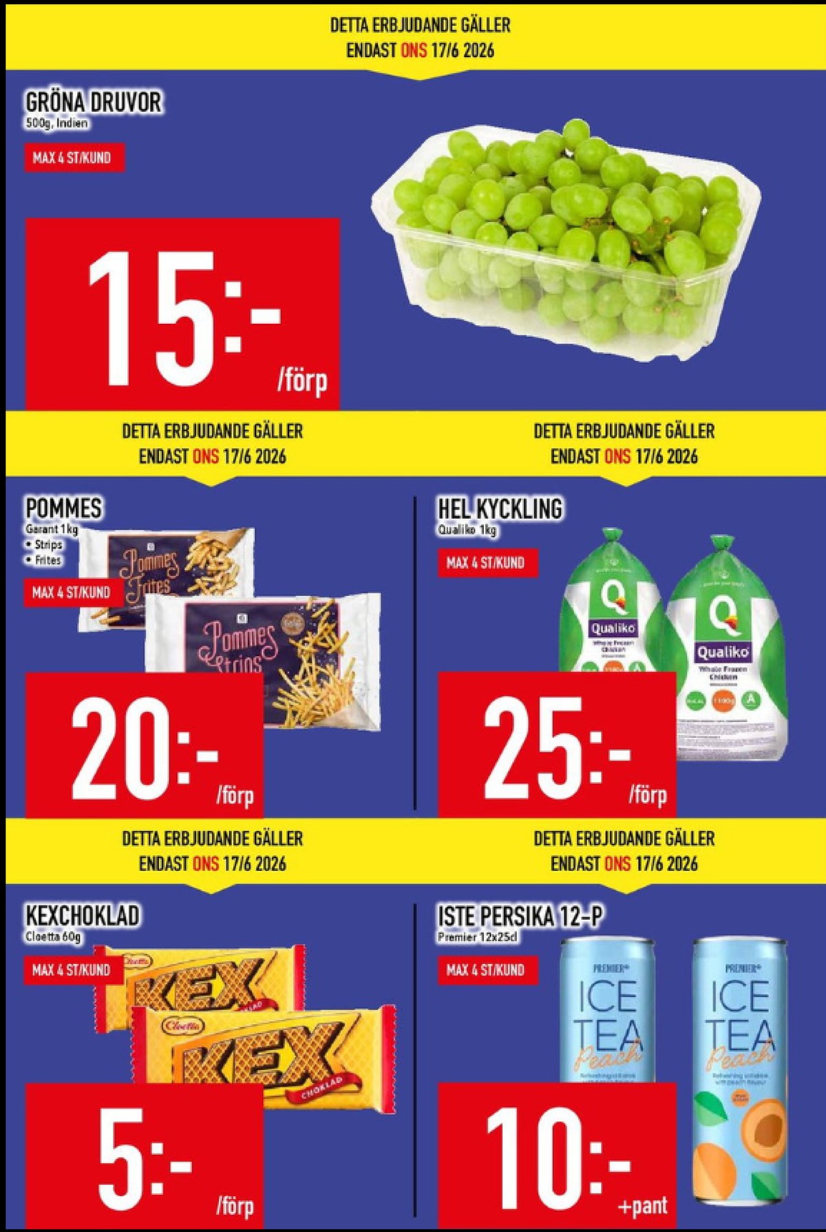Se MatDax reklamblad för vecka 25 på Kampanjveckan.se. Se bra erbjudanden på många varor, t.ex. chokladbar kexchoklad eller andra varor. Läs reklambladet här! Sida 3
