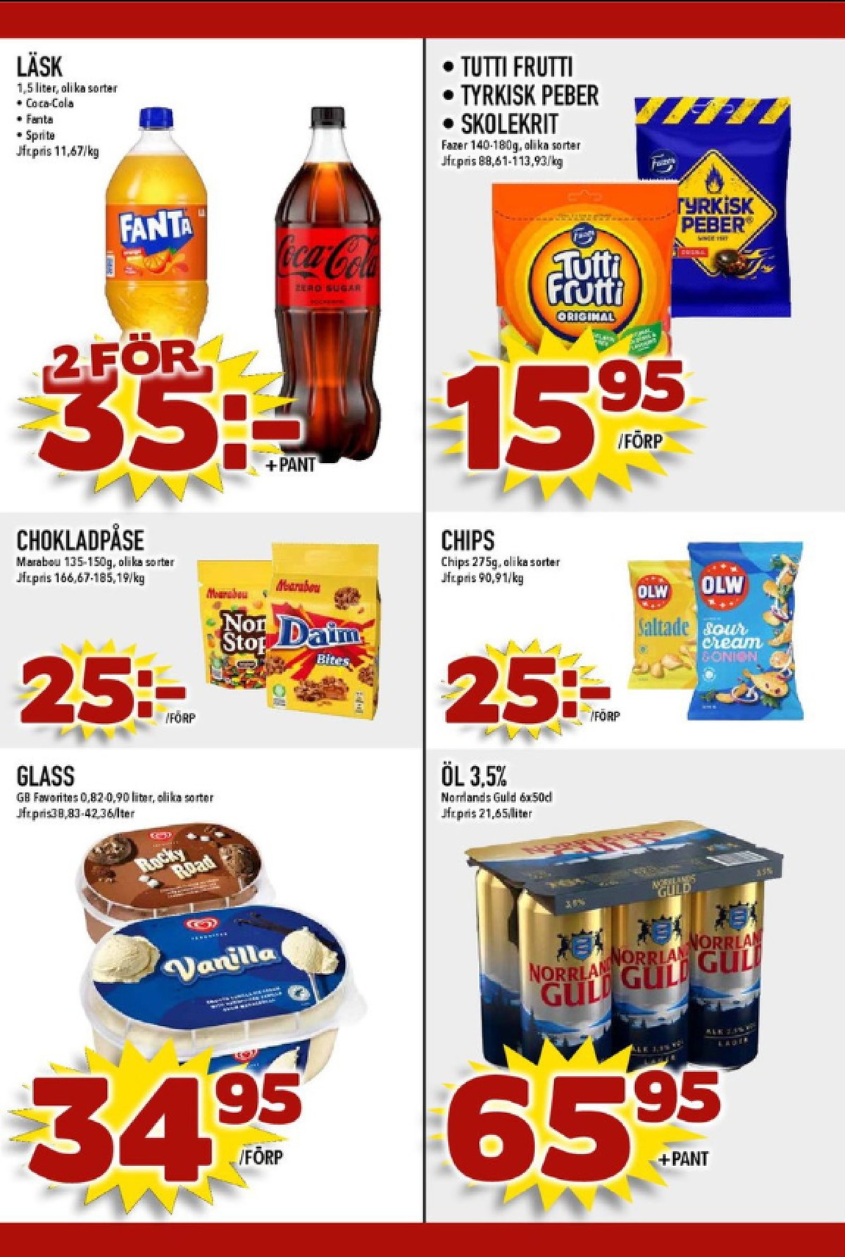 Se MatDax reklamblad för vecka 25 på Kampanjveckan.se. Se bra erbjudanden på många varor, t.ex. läskedryck coca cola eller läskedryck coca cola zero. Läs reklambladet här! Sida 24
