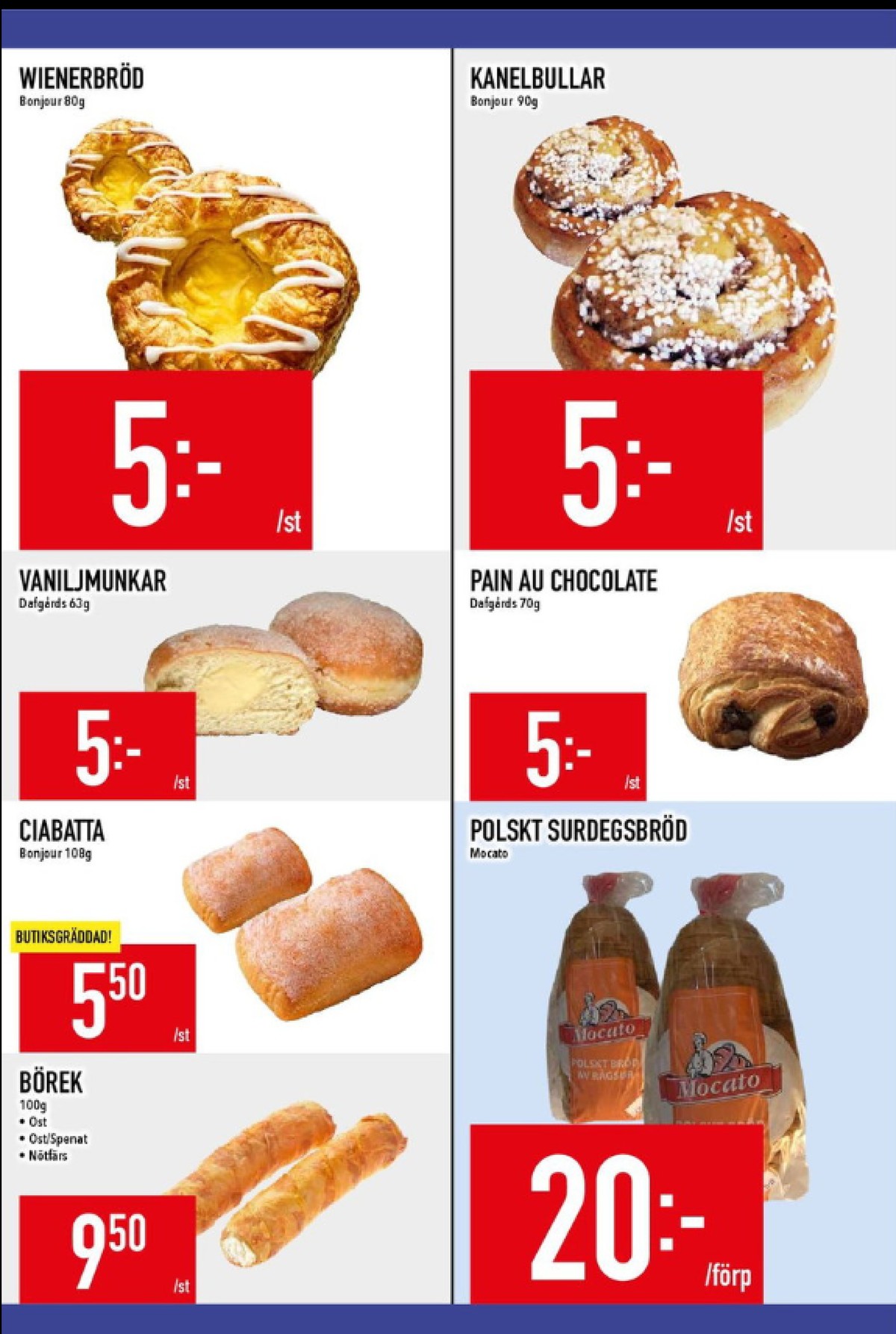 Se MatDax reklamblad för vecka 25 på Kampanjveckan.se. Se bra erbjudanden på många varor, t.ex. börek medererainian eller butiksbakat matbröd bonjour. Läs reklambladet här! Sida 8
