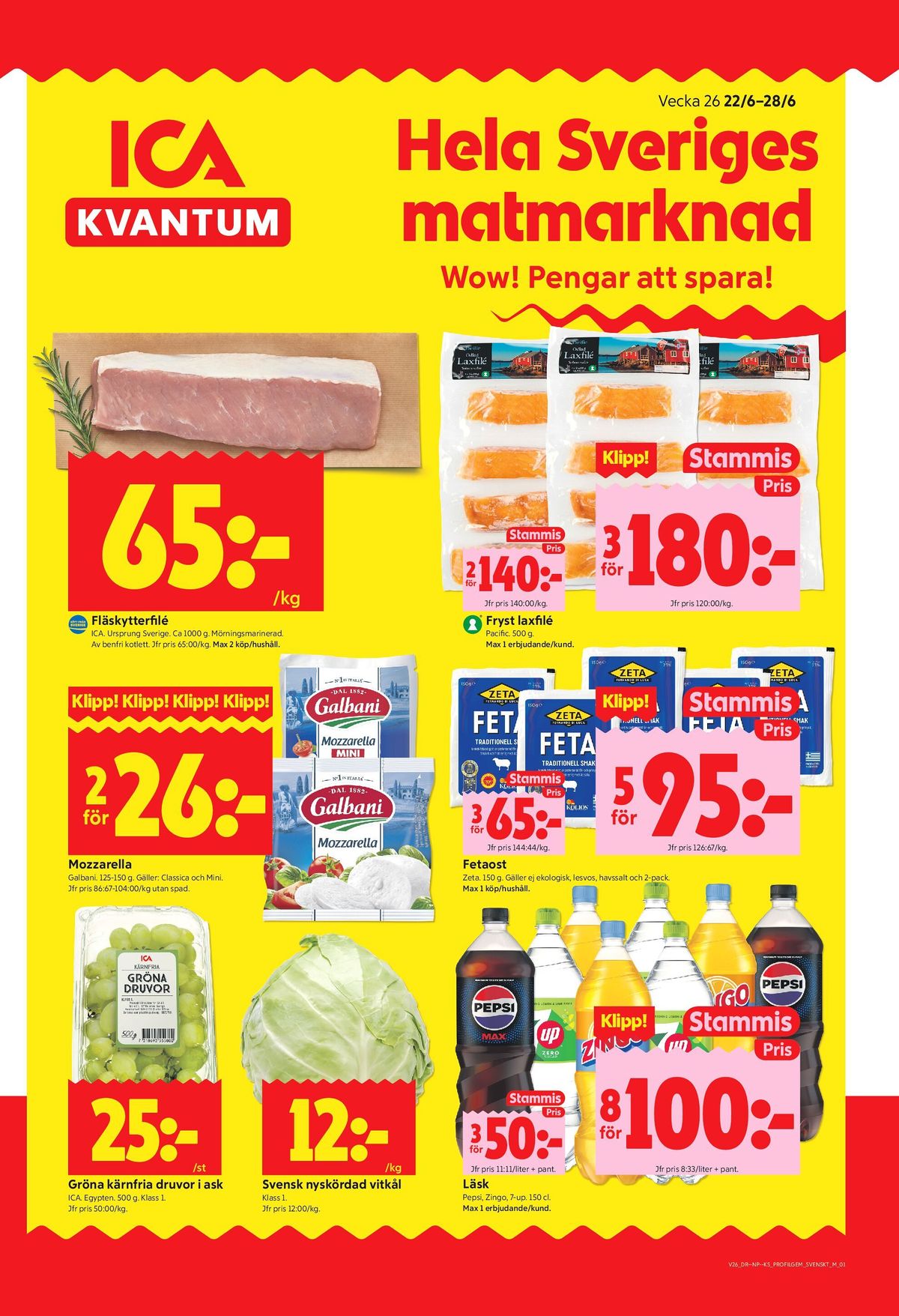 Se ICA Kvantum reklamblad för vecka 26 på Kampanjveckan.se. Se bra erbjudanden på många varor, t.ex. laxfilé pacific seafood eller laxfilé pacific seafood. Läs reklambladet här! Sida 1
