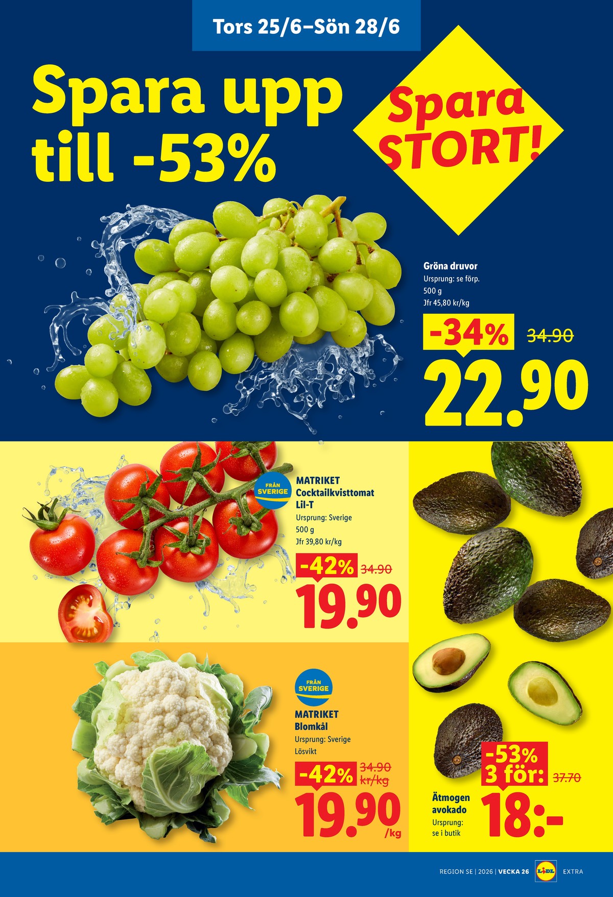 Se Lidl reklamblad för vecka 26 på Kampanjveckan.se. Se bra erbjudanden på många varor. Läs reklambladet här! Sida 27