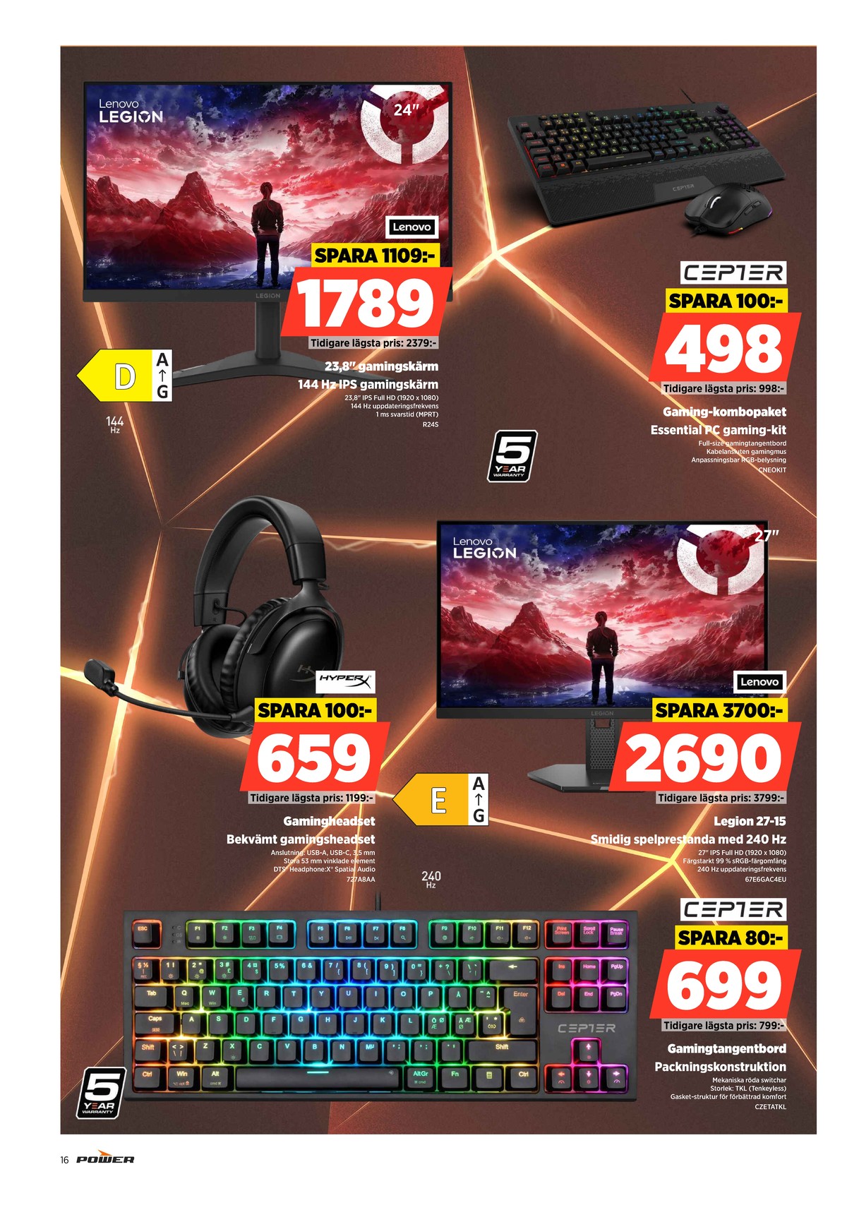 Se Power reklamblad för vecka 26 på Kampanjveckan.se. Se bra erbjudanden på många varor. Läs reklambladet här! Sida 16
