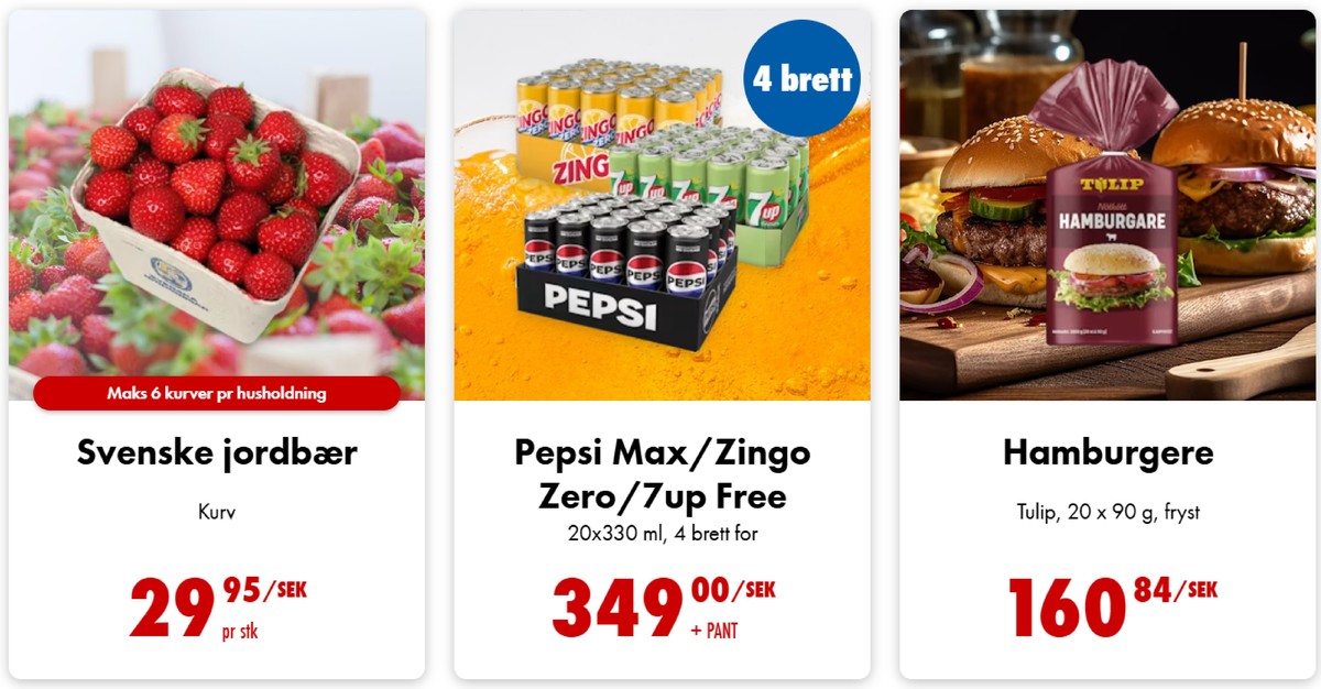 Se Nordby Supermarket reklamblad för vecka 26 på Kampanjveckan.se. Se bra erbjudanden på många varor, t.ex. hamburgare tulip eller andra varor. Läs reklambladet här! Sida 2