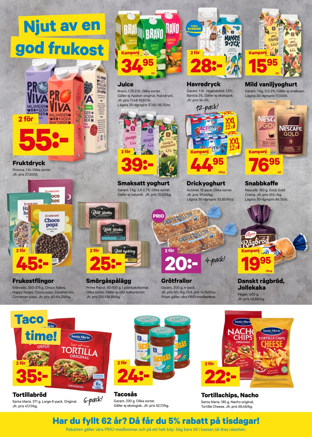 Se City Gross reklamblad för vecka 26 på Kampanjveckan.se. Se bra erbjudanden på många varor, t.ex. tortillas santa maria eller tacosås garant. Läs reklambladet här! Sida 7
