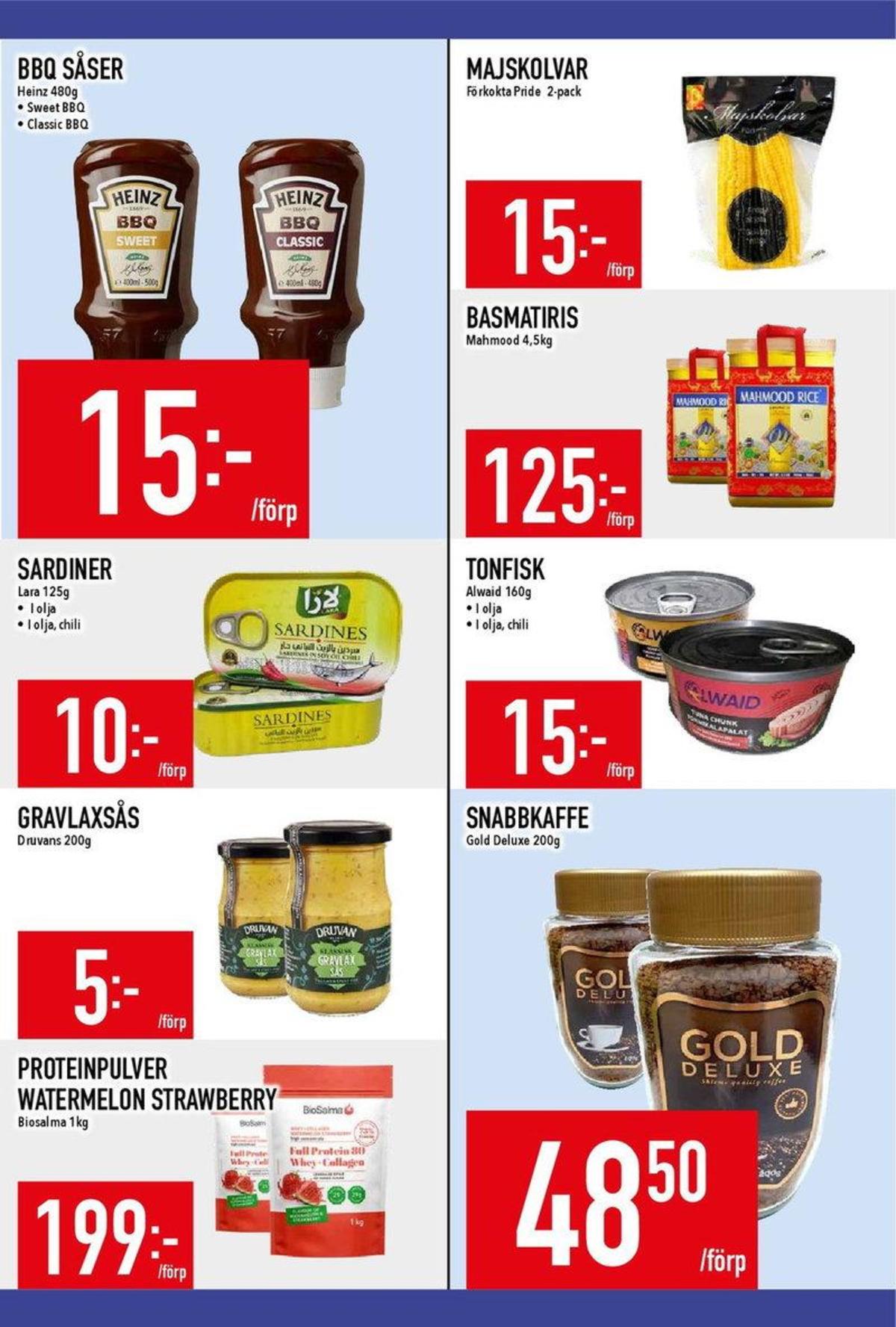 Se MatDax reklamblad för vecka 26 på Kampanjveckan.se. Se bra erbjudanden på många varor, t.ex. pulver biosalma eller gravlaxsås druvan. Läs reklambladet här! Sida 15
