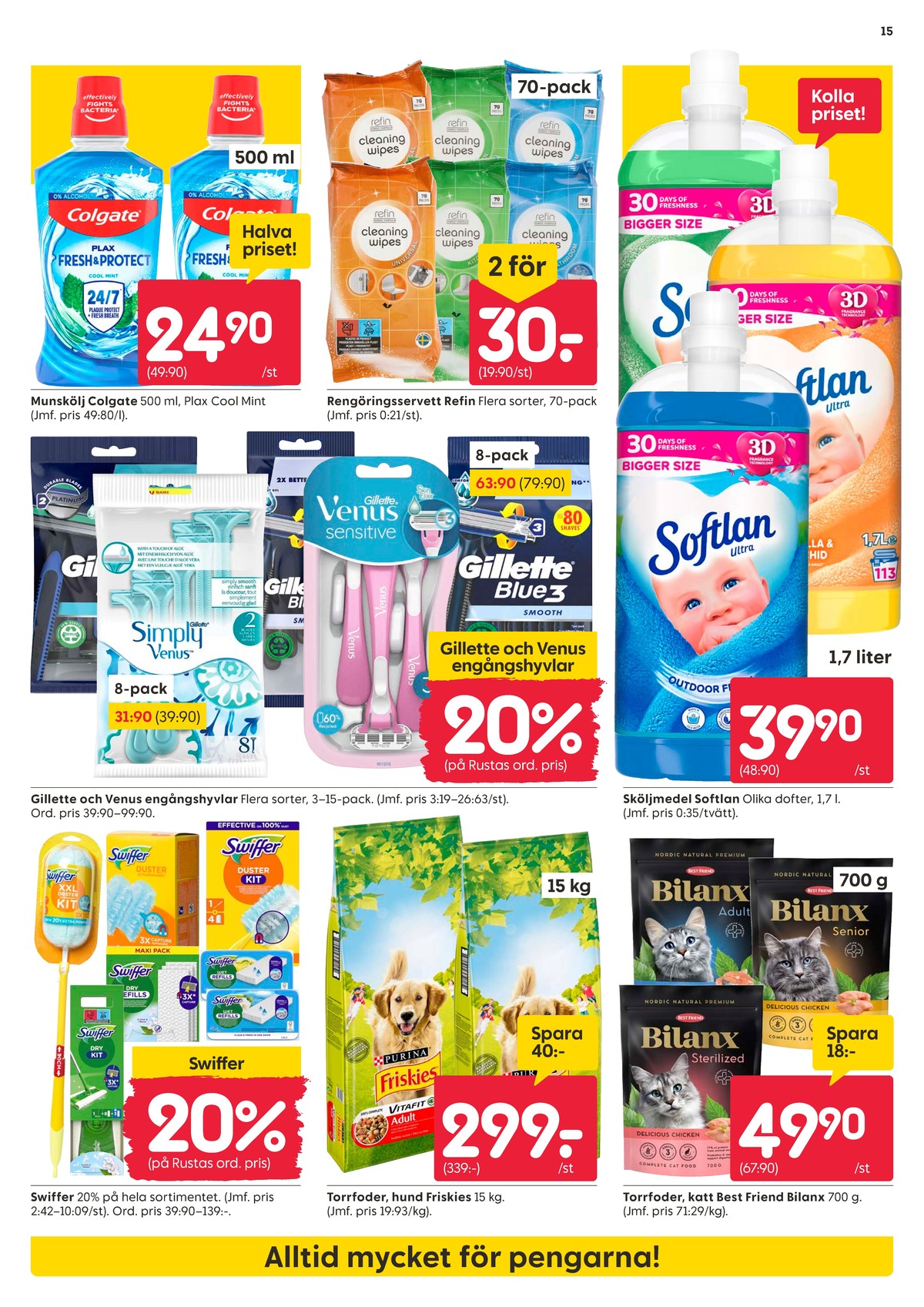 Se Rusta reklamblad för vecka 27 på Kampanjveckan.se. Se bra erbjudanden på många varor. Läs reklambladet här! Sida 15