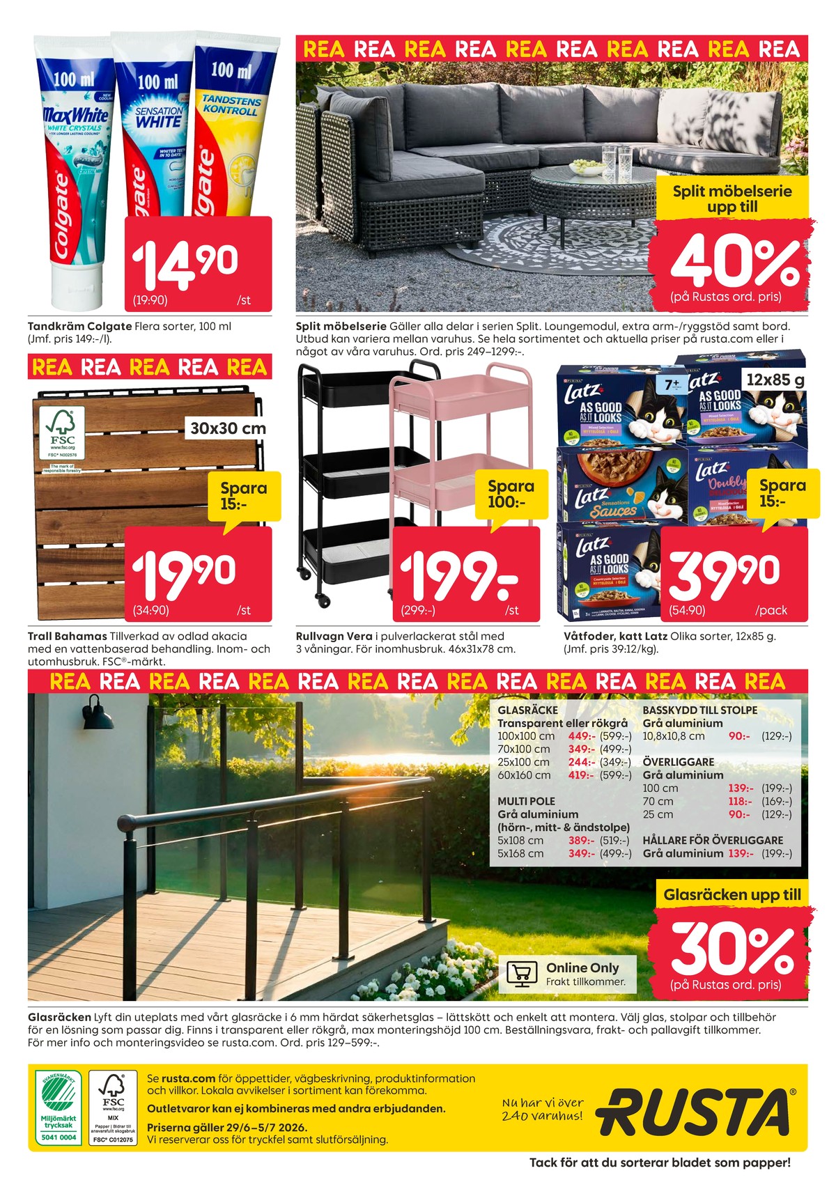 Se Rusta reklamblad för vecka 27 på Kampanjveckan.se. Se bra erbjudanden på många varor. Läs reklambladet här! Sida 16