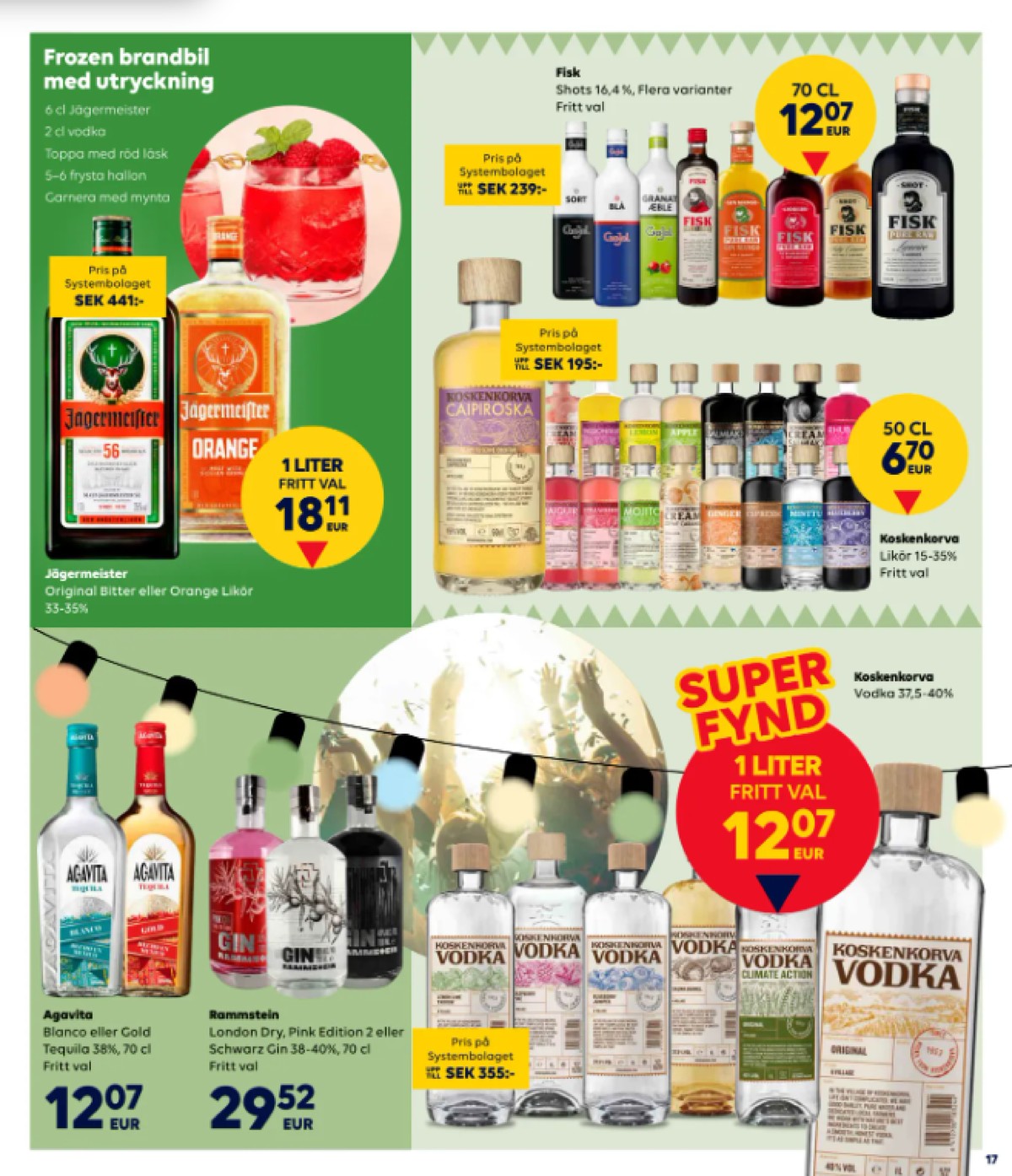 Se Scandlines Border Shop reklamblad för vecka 28 på Kampanjveckan.se. Se bra erbjudanden på många varor, t.ex. Örtlikör jägermeister eller Örtlikör orange. Läs reklambladet här! Sida 17

