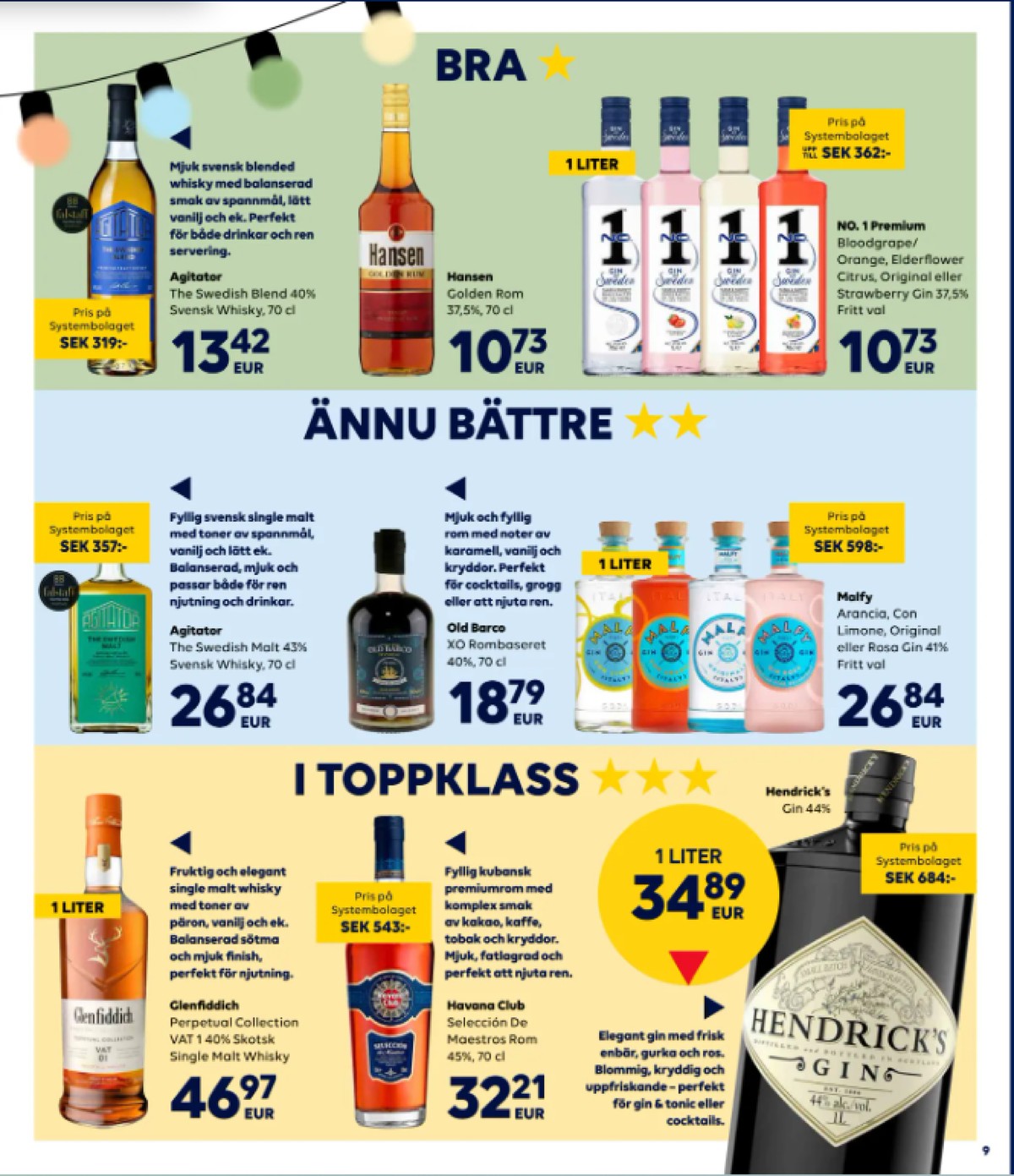 Se Scandlines Border Shop reklamblad för vecka 28 på Kampanjveckan.se. Se bra erbjudanden på många varor, t.ex. whisky the swedish blend eller rom golden rum. Läs reklambladet här! Sida 9
