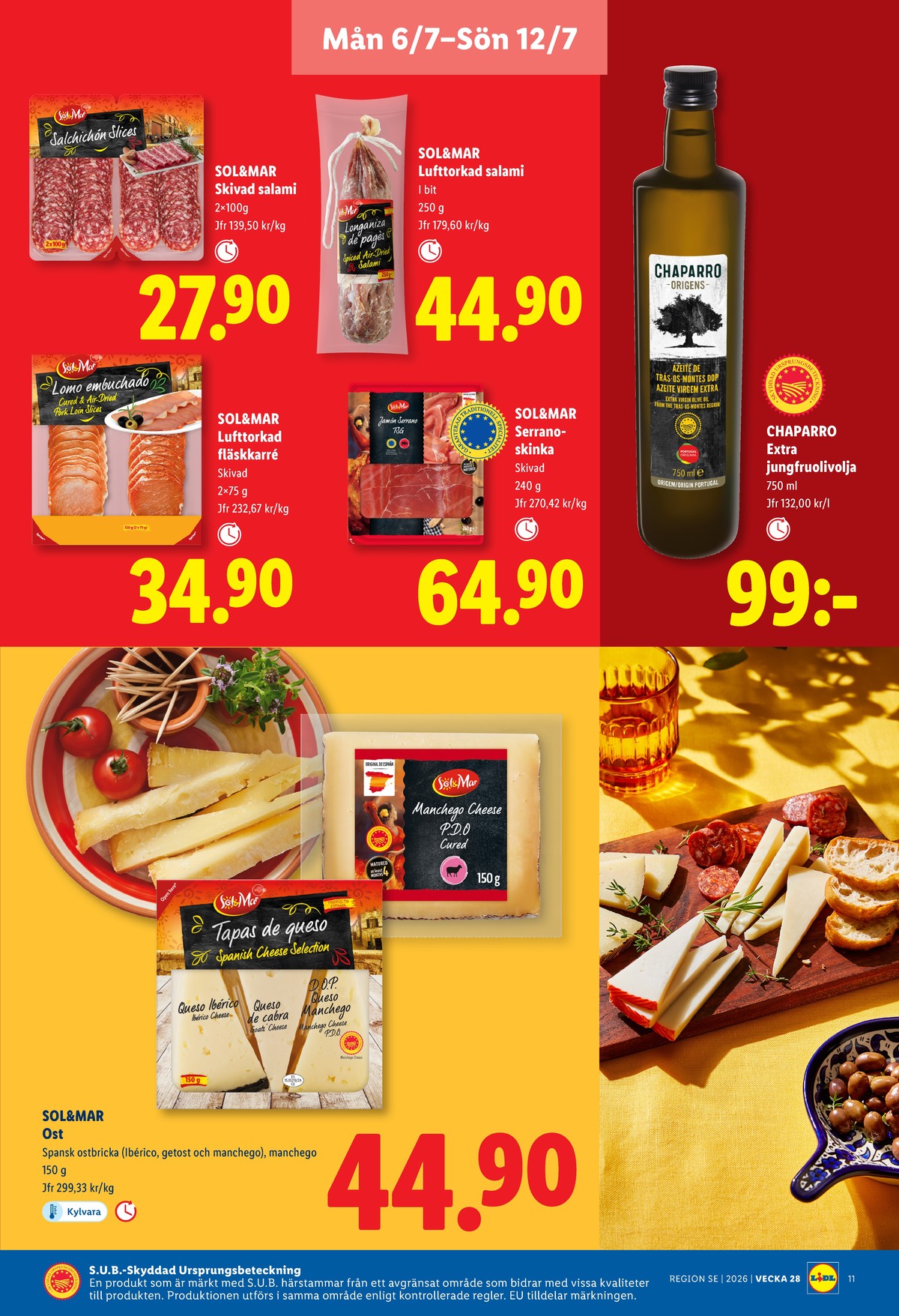 Se Lidl reklamblad för vecka 28 på Kampanjveckan.se. Se bra erbjudanden på många varor, t.ex. olivolja chaparro eller salami sol & mar. Läs reklambladet här! Sida 12
