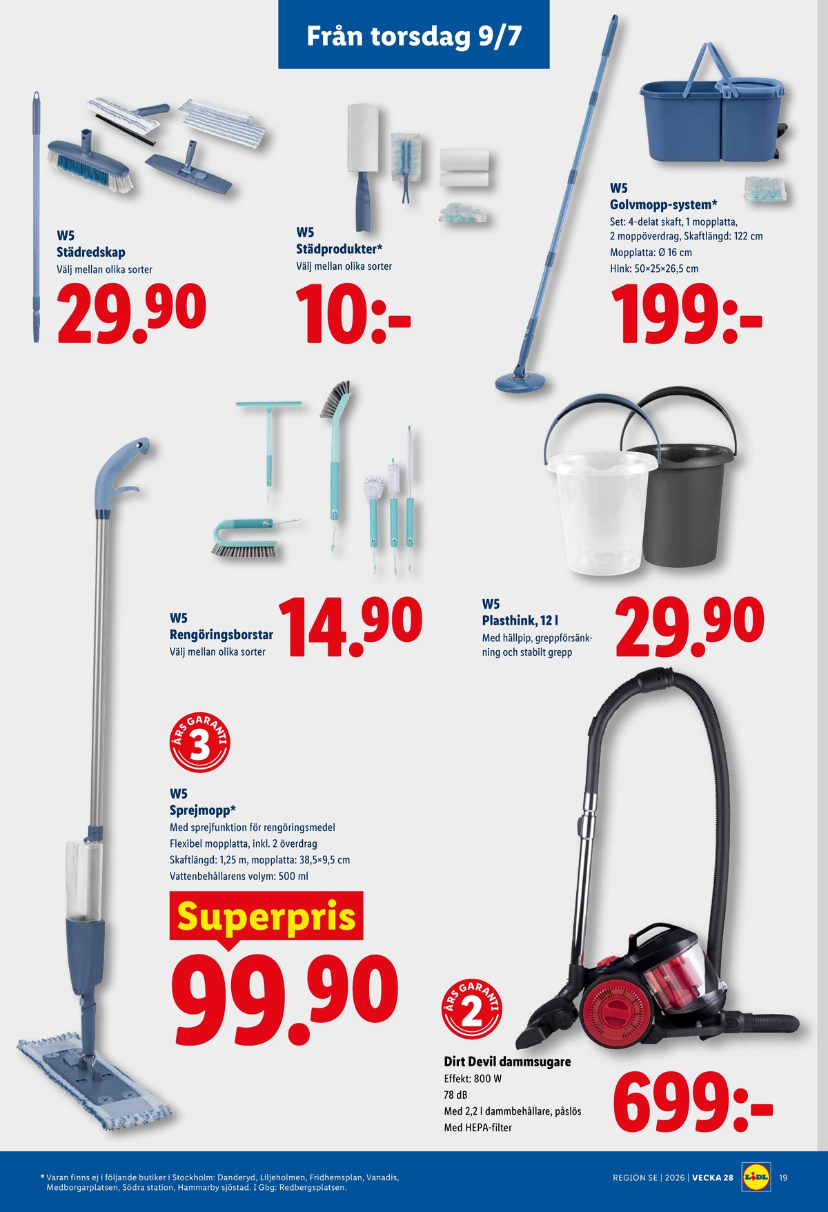 Se Lidl reklamblad för vecka 28 på Kampanjveckan.se. Se bra erbjudanden på många varor, t.ex. städartiklar w5 eller städartiklar w5. Läs reklambladet här! Sida 23
