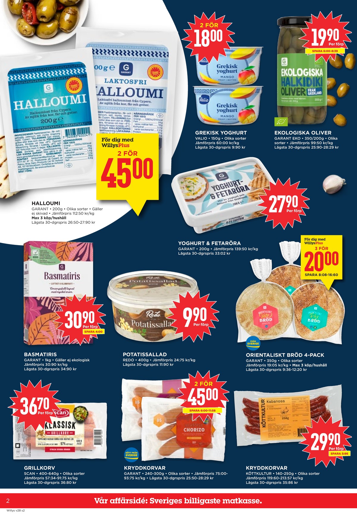 Se WILLY:S reklamblad för vecka 28 på Kampanjveckan.se. Se bra erbjudanden på många varor, t.ex. ost & bacon grillkorv scan eller grillkorv scan. Läs reklambladet här! Sida 2
