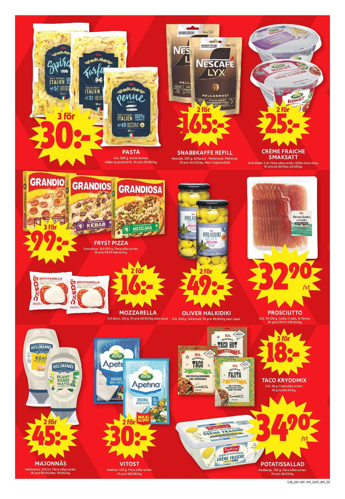 Se ICA Maxi reklamblad för vecka 28 på Kampanjveckan.se. Se bra erbjudanden på många varor, t.ex. pasta sorterad ica eller instant kaffe nescafé lyx. Läs reklambladet här! Sida 5
