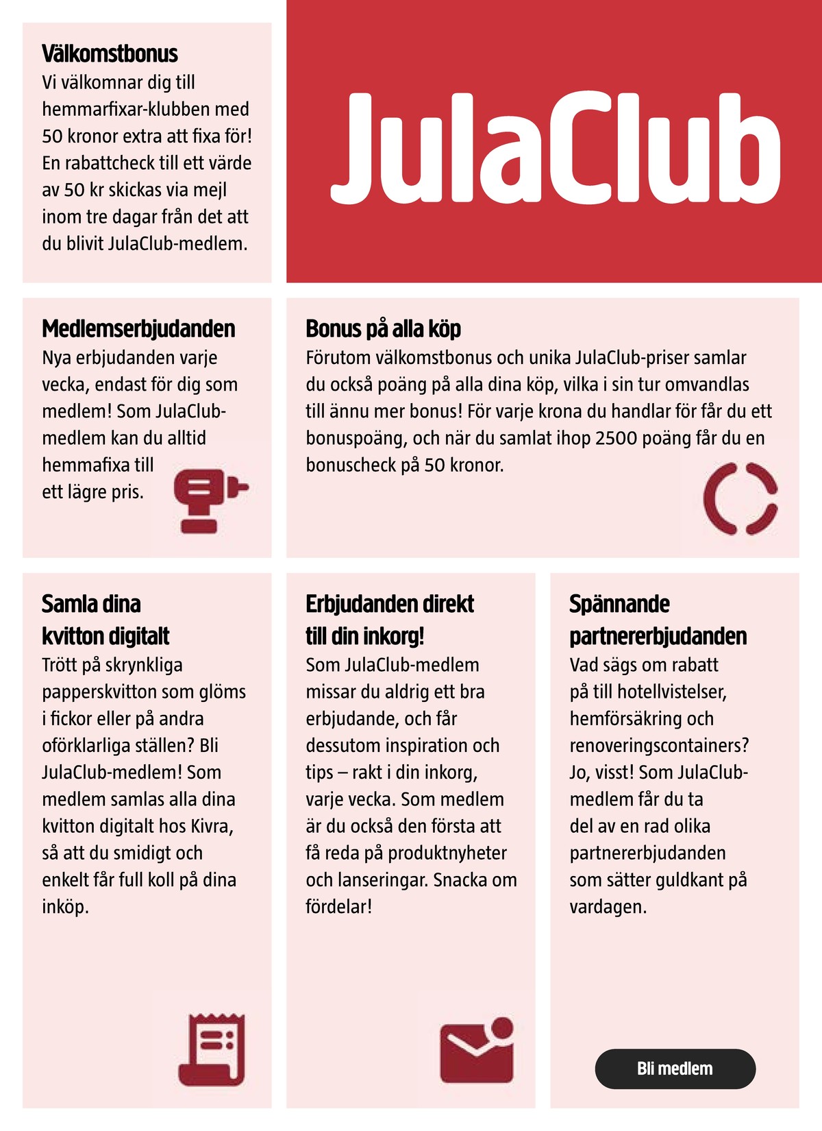 Se Jula reklamblad för vecka 29 på Kampanjveckan.se. Se bra erbjudanden på många varor. Läs reklambladet här! Sida 47