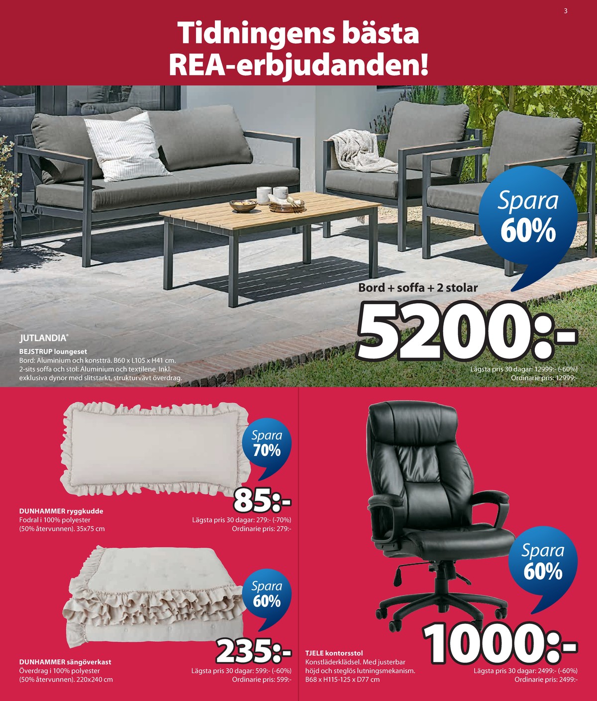 Se Jysk reklamblad för vecka 29 på Kampanjveckan.se. Se bra erbjudanden på många varor. Läs reklambladet här! Sida 4