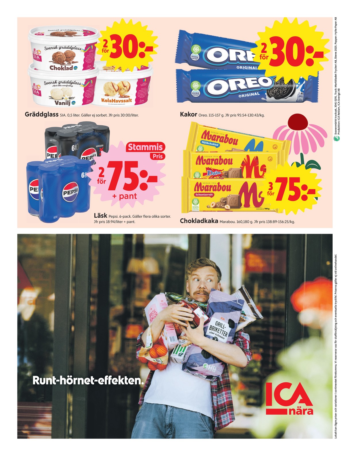 Se ICA Nära reklamblad för vecka 29 på Kampanjveckan.se. Se bra erbjudanden på många varor, t.ex. gräddglass sia eller läskedryck 6 pk pepsi. Läs reklambladet här! Sida 8
