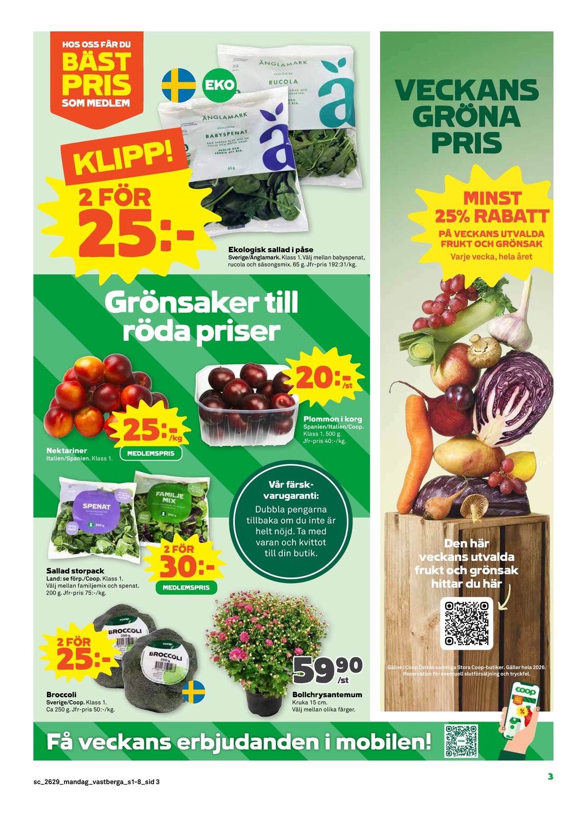Se Stora Coop reklamblad för vecka 29 på Kampanjveckan.se. Se bra erbjudanden på många varor, t.ex. broccoli coop eller frukt okänd. Läs reklambladet här! Sida 3
