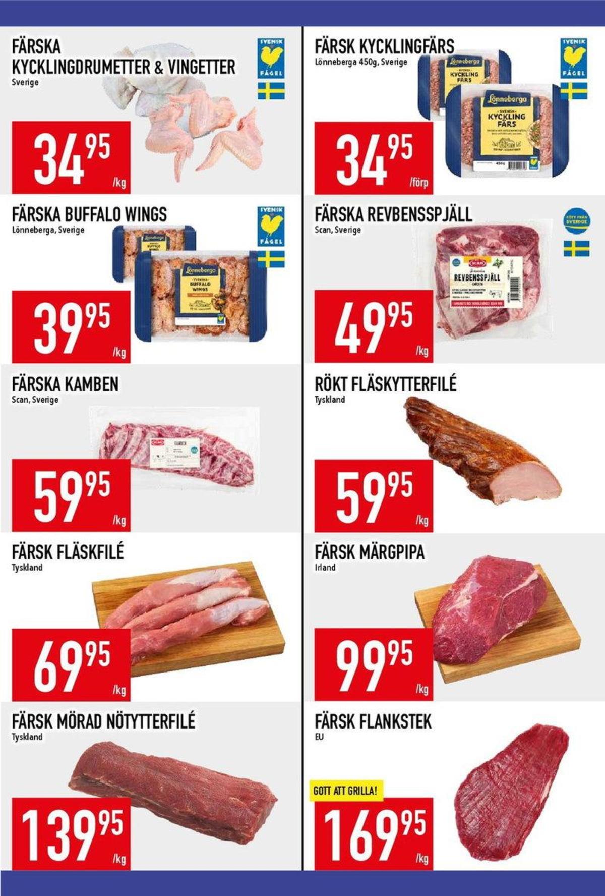 Se MatDax reklamblad för vecka 29 på Kampanjveckan.se. Se bra erbjudanden på många varor, t.ex. oxytterfilé okänd eller fläskfilé okänd. Läs reklambladet här! Sida 12

