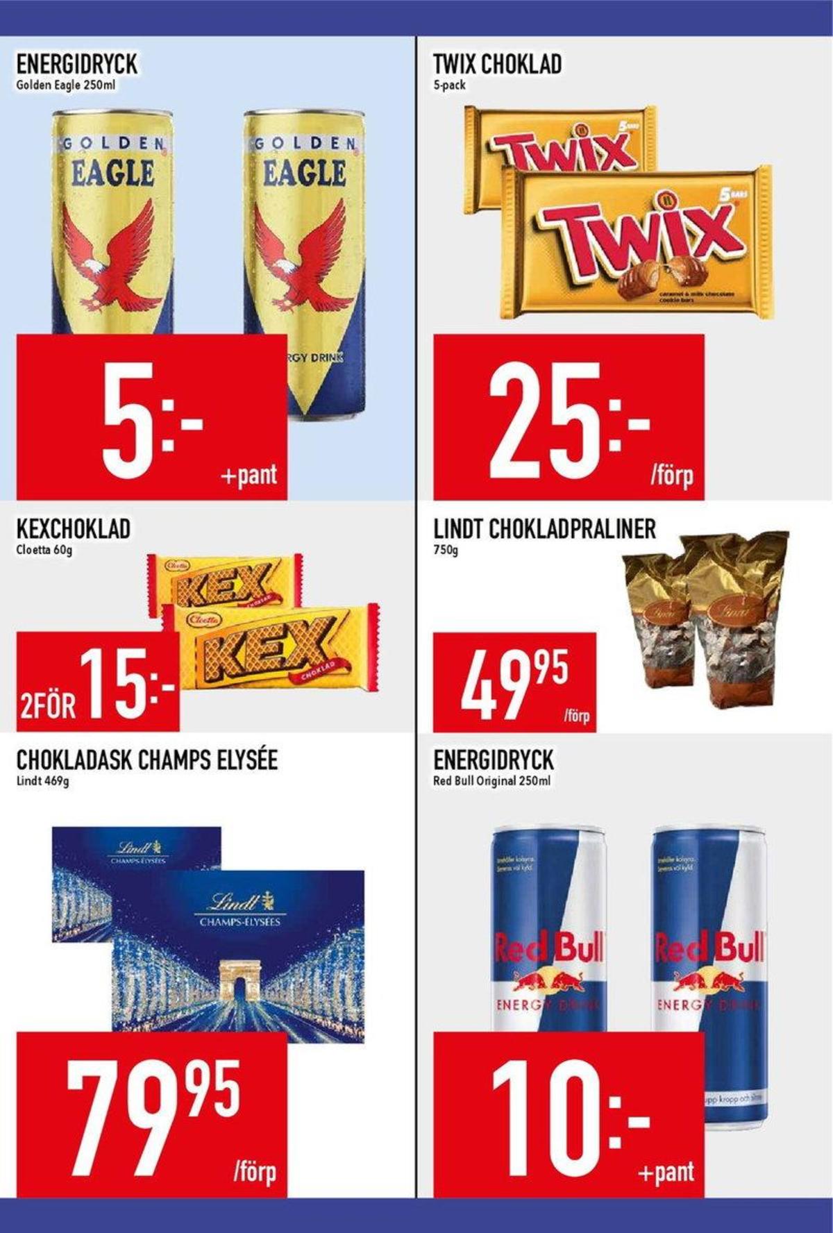 Se MatDax reklamblad för vecka 29 på Kampanjveckan.se. Se bra erbjudanden på många varor, t.ex. chokladask champs elysées eller chokladbar kexchoklad. Läs reklambladet här! Sida 16
