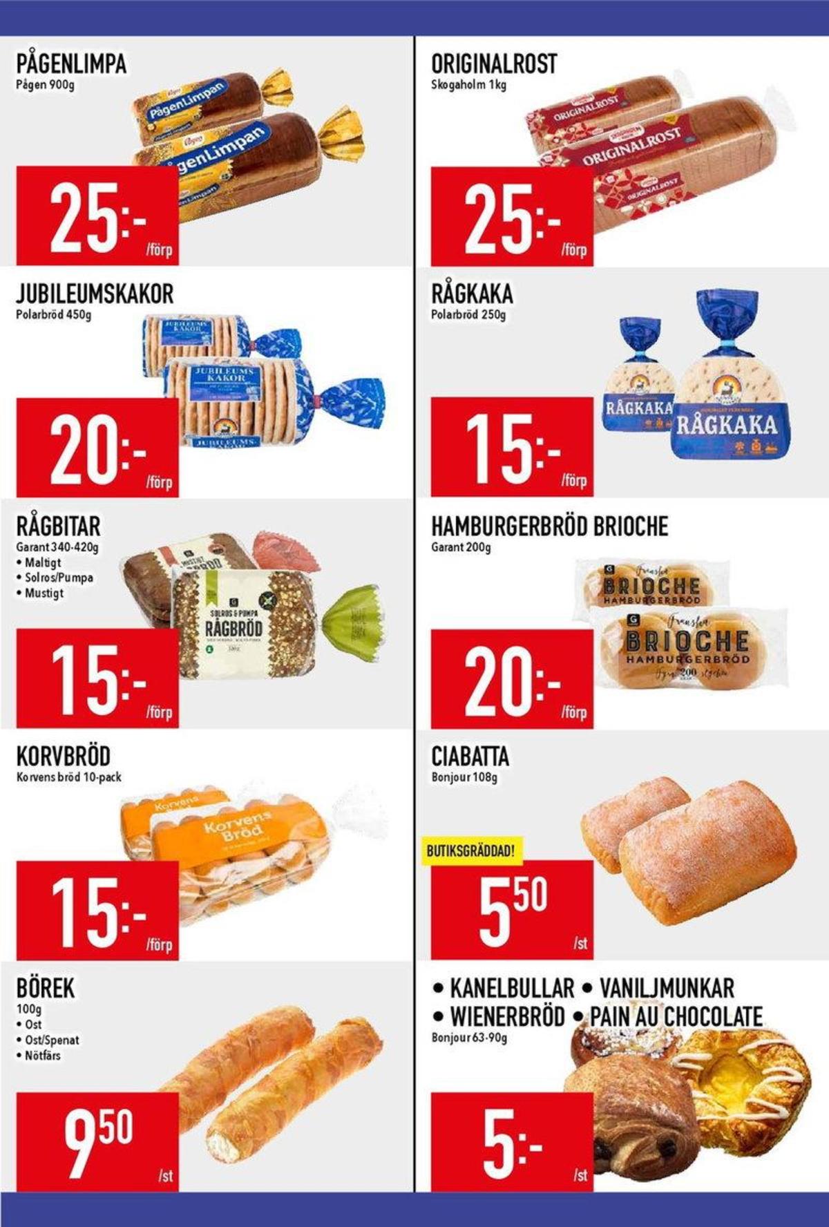 Se MatDax reklamblad för vecka 29 på Kampanjveckan.se. Se bra erbjudanden på många varor, t.ex. börek medererainian eller korvbröd korvbrödsbagarn. Läs reklambladet här! Sida 8
