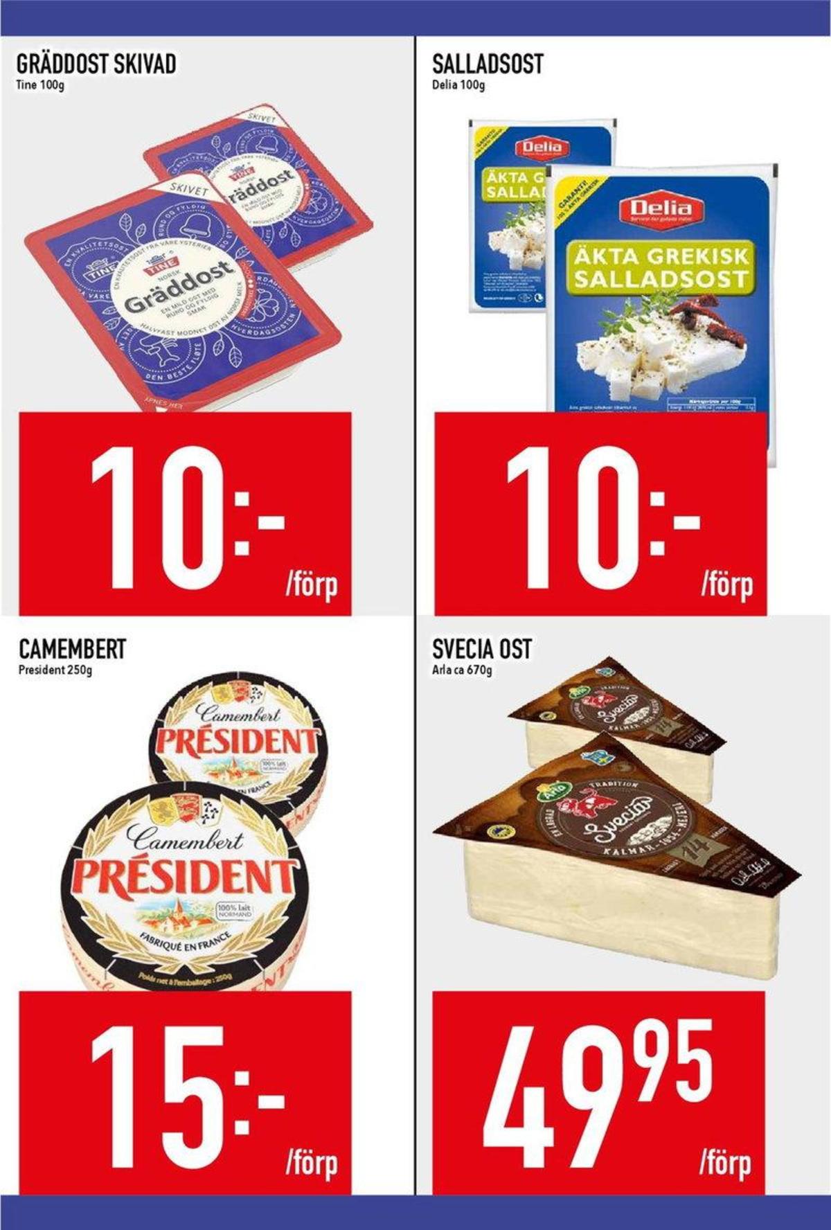 Se MatDax reklamblad för vecka 29 på Kampanjveckan.se. Se bra erbjudanden på många varor, t.ex. camembert president eller skivad gräddost tine. Läs reklambladet här! Sida 10
