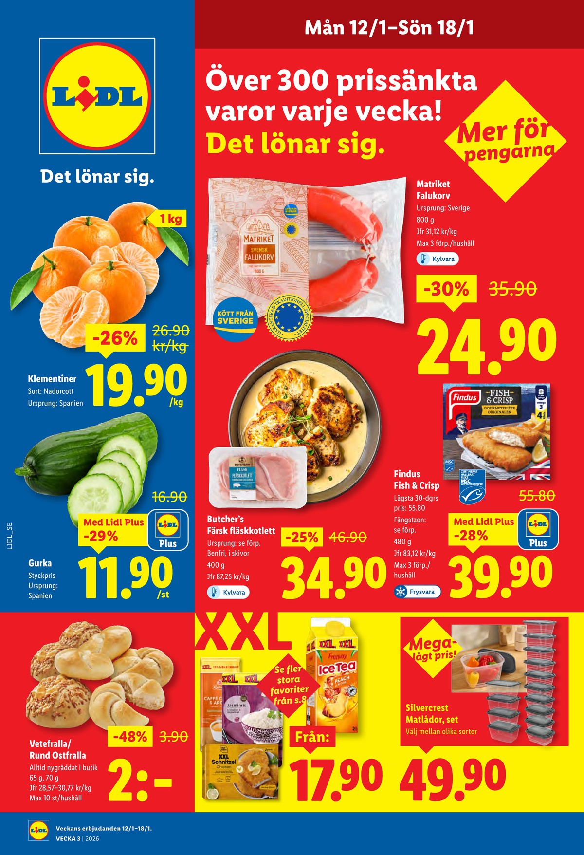 Se Lidl reklamblad för vecka 3 på Kampanjveckan.se. Se bra erbjudanden på många varor, t.ex. butiksbakat kaffebröd lidl eller fiskpinnar fish & crisp. Läs reklambladet här! Sida 1
