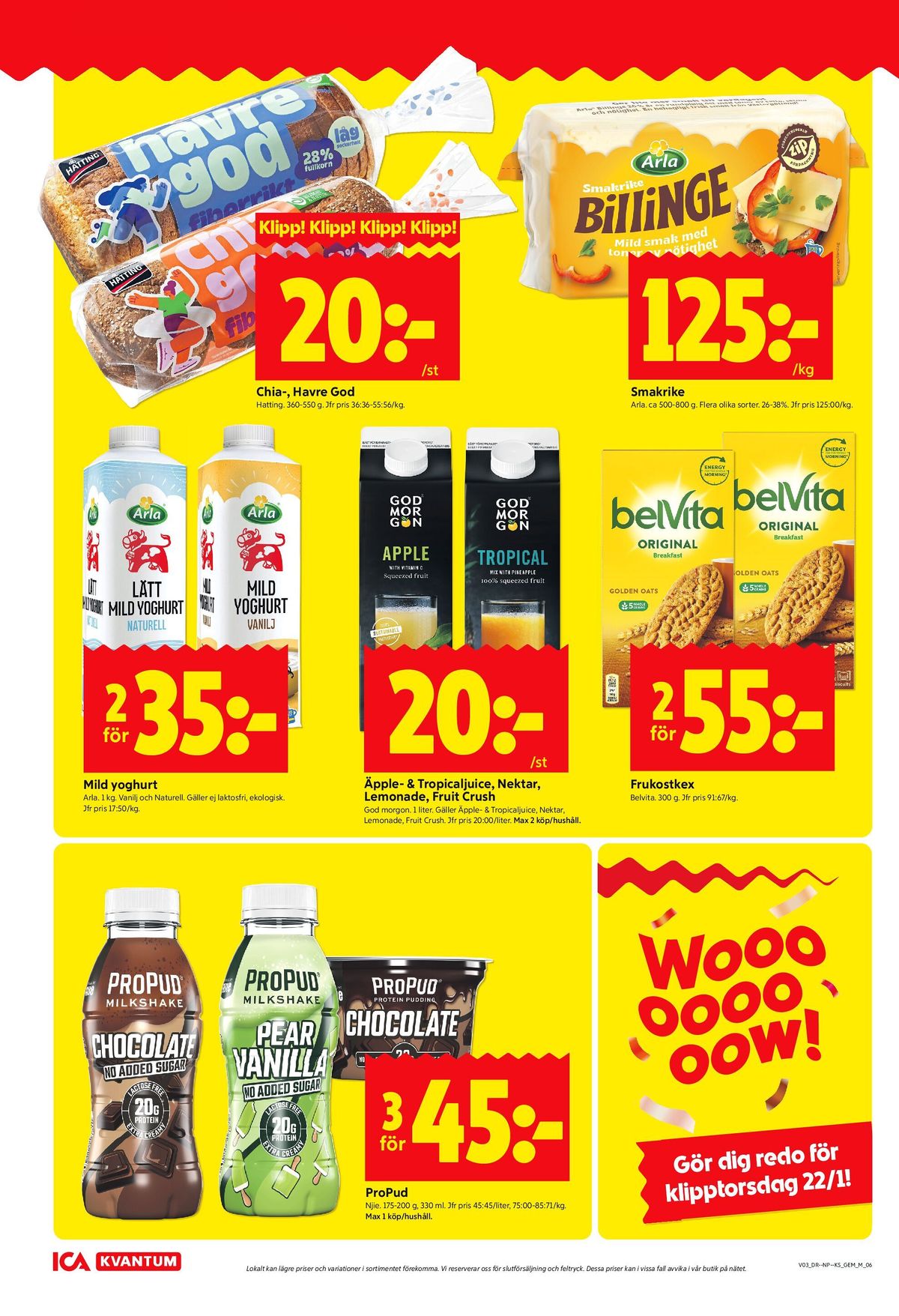 Se ICA Kvantum reklamblad för vecka 3 på Kampanjveckan.se. Se bra erbjudanden på många varor, t.ex. matbröd chia god eller matbröd havre god. Läs reklambladet här! Sida 6
