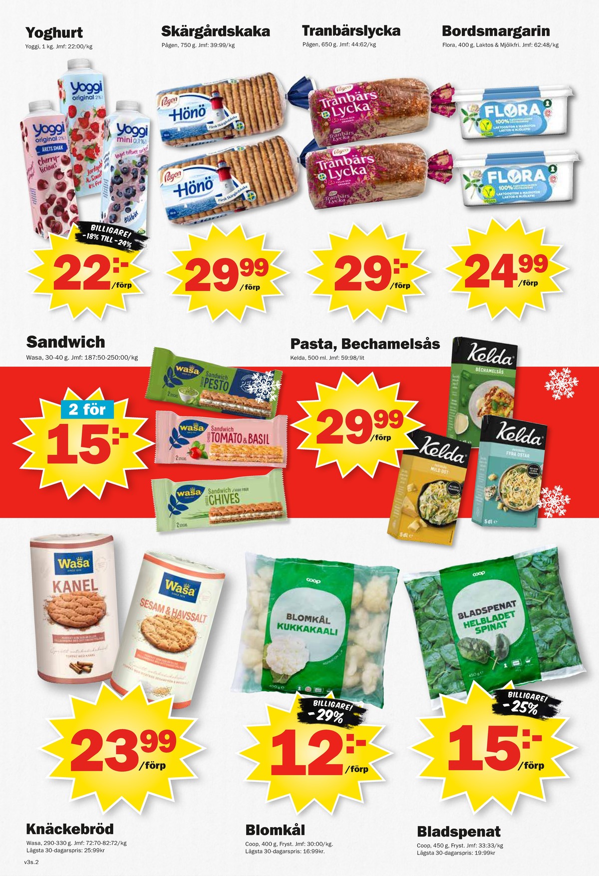 Se Pekås reklamblad för vecka 3 på Kampanjveckan.se. Se bra erbjudanden på många varor, t.ex. yoghurt yoggi eller hönökaka hönö skärgårdskaka. Läs reklambladet här! Sida 2
