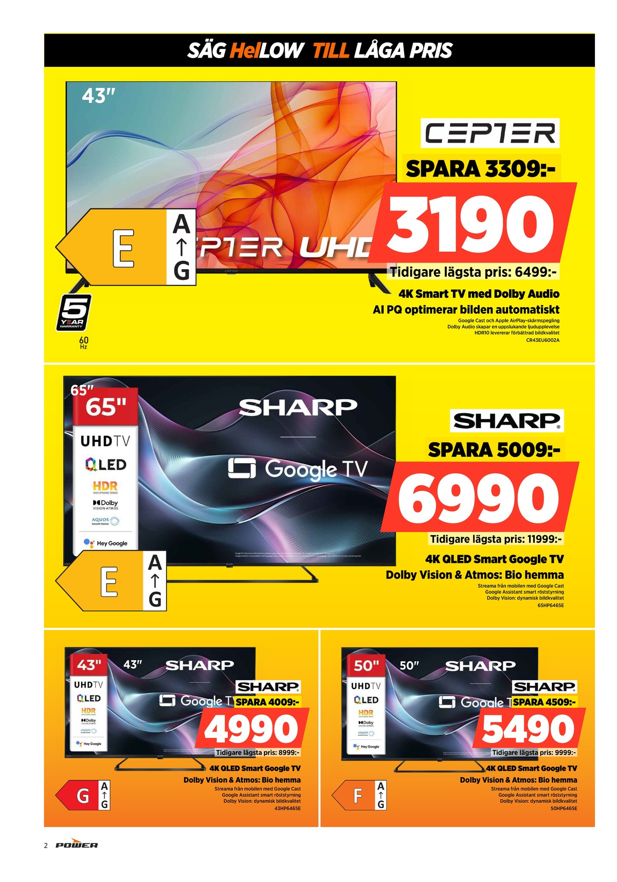 Se Power reklamblad för vecka 3 på Kampanjveckan.se. Se bra erbjudanden på många varor. Läs reklambladet här! Sida 2