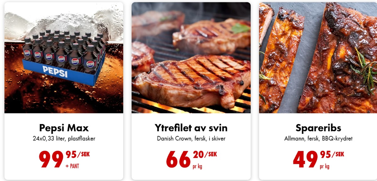 Se Nordby Supermarket reklamblad för vecka 30 på Kampanjveckan.se. Se bra erbjudanden på många varor, t.ex. läskedryck 24 pk pepsi max eller ytterfilé danish crown. Läs reklambladet här! Sida 2
