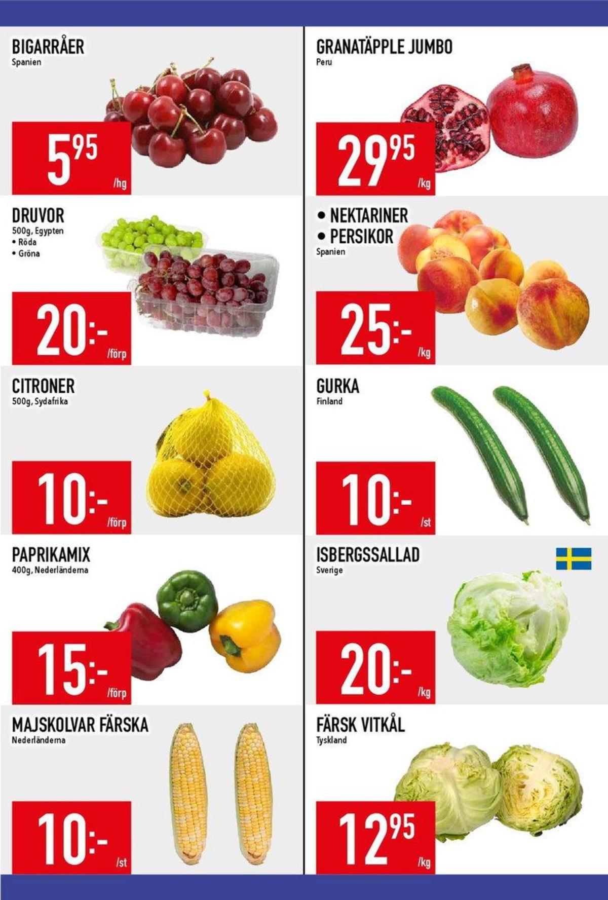 Se MatDax reklamblad för vecka 30 på Kampanjveckan.se. Se bra erbjudanden på många varor, t.ex. majskolvar okänd eller paprika okänd. Läs reklambladet här! Sida 7
