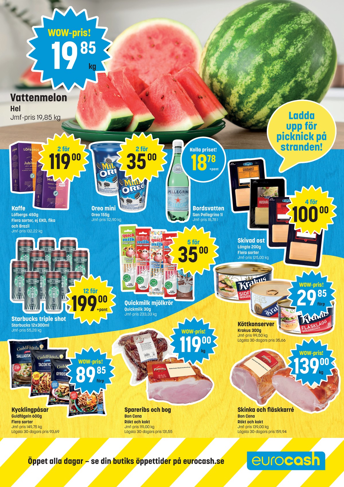 Se Eurocash reklamblad för vecka 31 på Kampanjveckan.se. Se bra erbjudanden på många varor. Läs reklambladet här! Sida 3