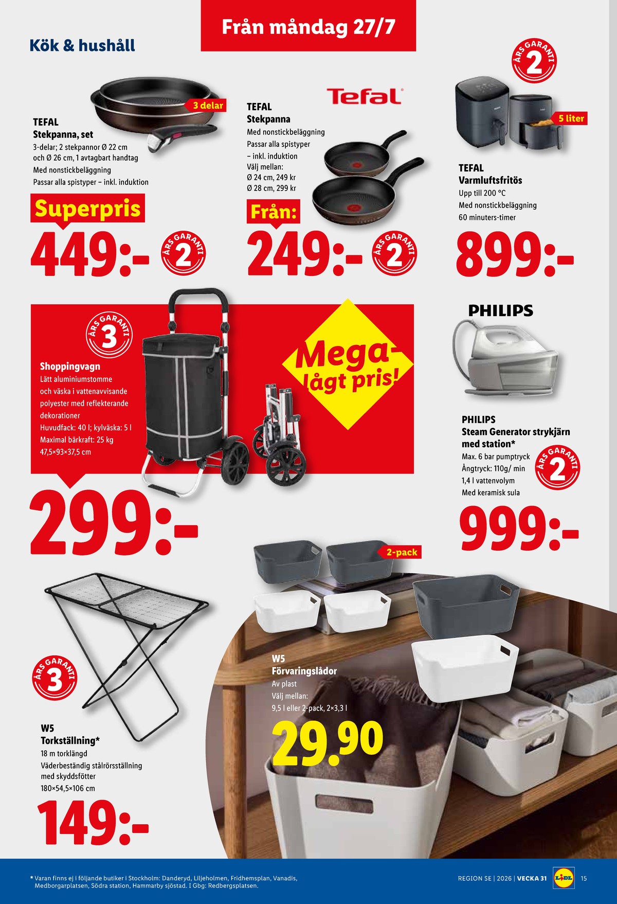 Se Lidl reklamblad för vecka 31 på Kampanjveckan.se. Se bra erbjudanden på många varor, t.ex. stekpanna tefal eller andra varor. Läs reklambladet här! Sida 17