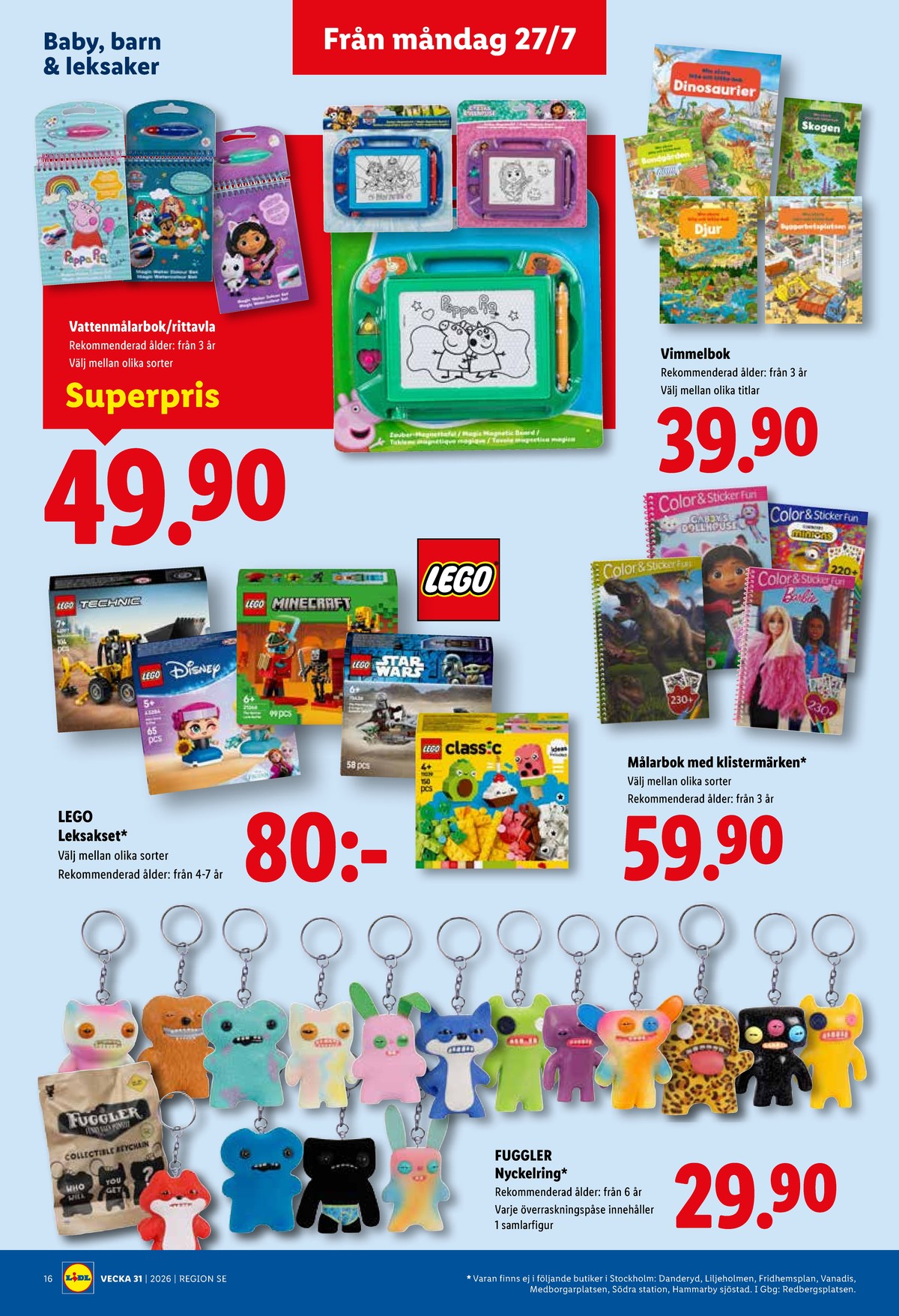Se Lidl reklamblad för vecka 31 på Kampanjveckan.se. Se bra erbjudanden på många varor, t.ex. böcker okänd eller målarböcker okänd. Läs reklambladet här! Sida 18
