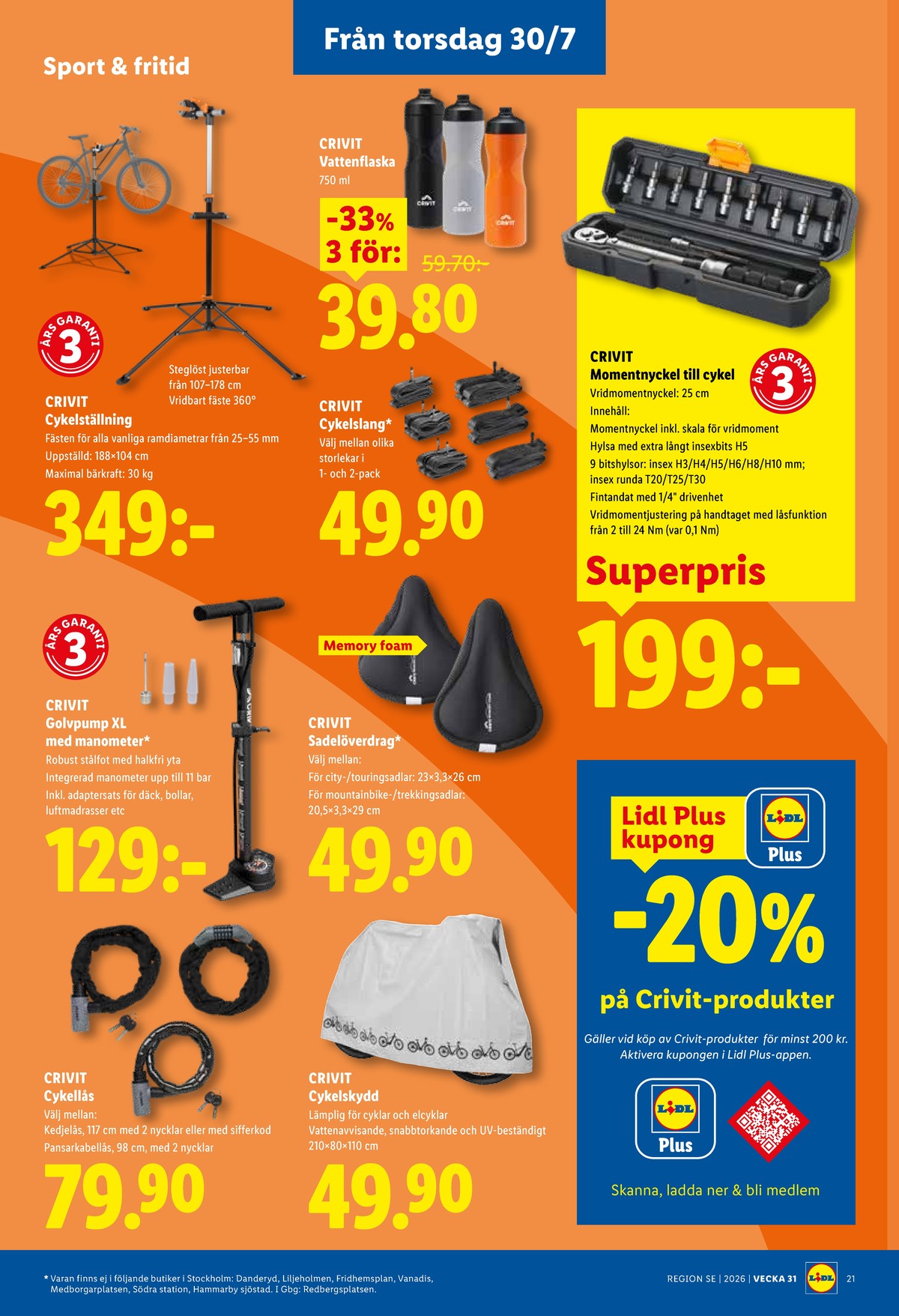Se Lidl reklamblad för vecka 31 på Kampanjveckan.se. Se bra erbjudanden på många varor, t.ex. dricksflaskor crivit eller andra varor. Läs reklambladet här! Sida 23