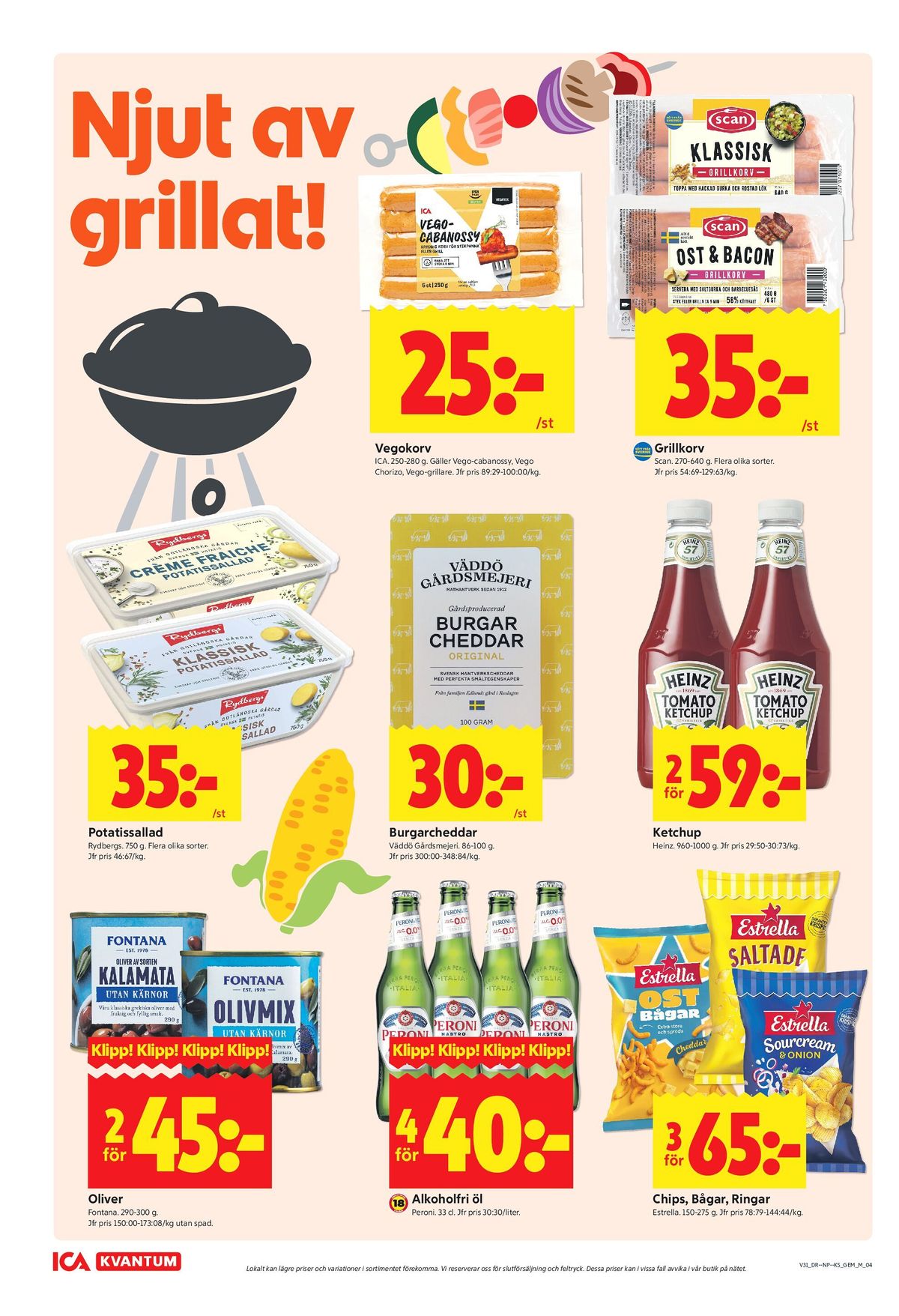 Se ICA Kvantum reklamblad för vecka 31 på Kampanjveckan.se. Se bra erbjudanden på många varor, t.ex. oliver fontana eller ketchup mindre socker heinz. Läs reklambladet här! Sida 4
