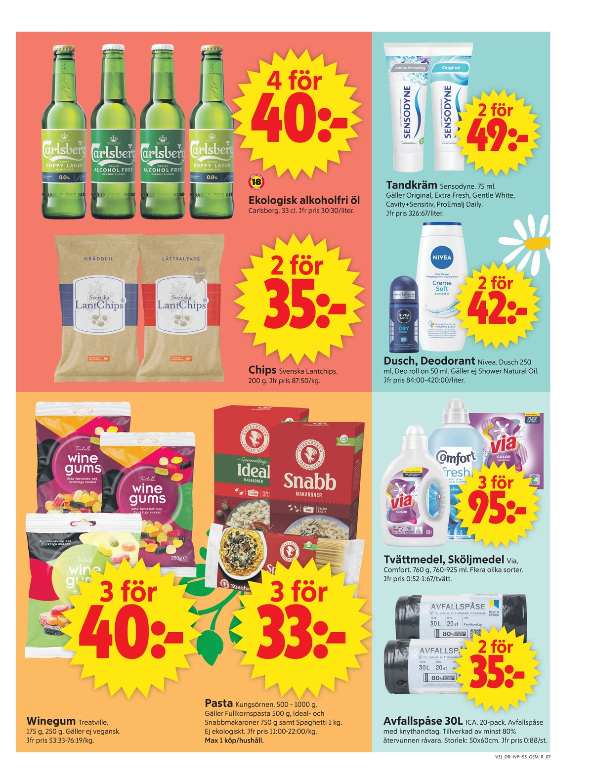 Se ICA Supermarket reklamblad för vecka 31 på Kampanjveckan.se. Se bra erbjudanden på många varor, t.ex. Öl hoppy lager eller tvättmedel pulver via. Läs reklambladet här! Sida 7
